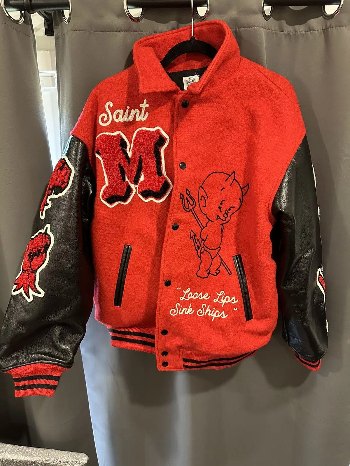 Saint Michael Bombers St Mxxx Saint Michael Devil Varsity XL Red
