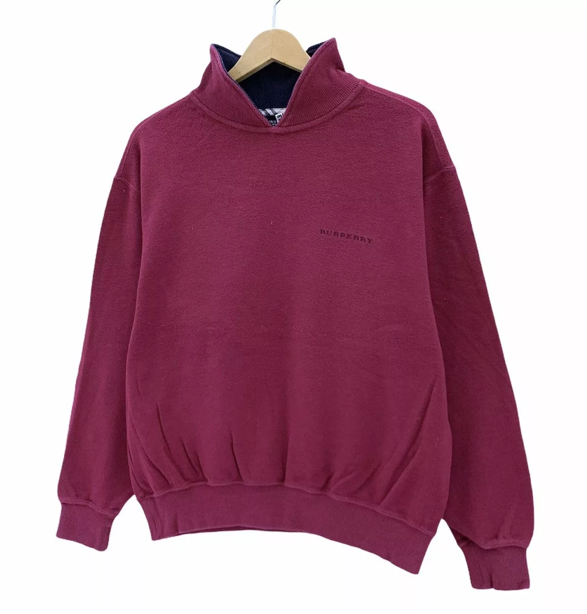 Burberry Sweatshirts Nice! Burberry Golf Small Spell Out Turtleneck Sweatshirt Purple