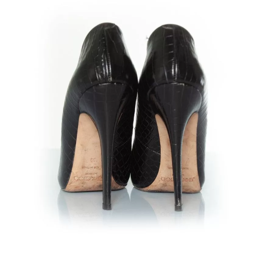 Jimmy Choo Heels Jimmy Choo, Croco printed heels in black