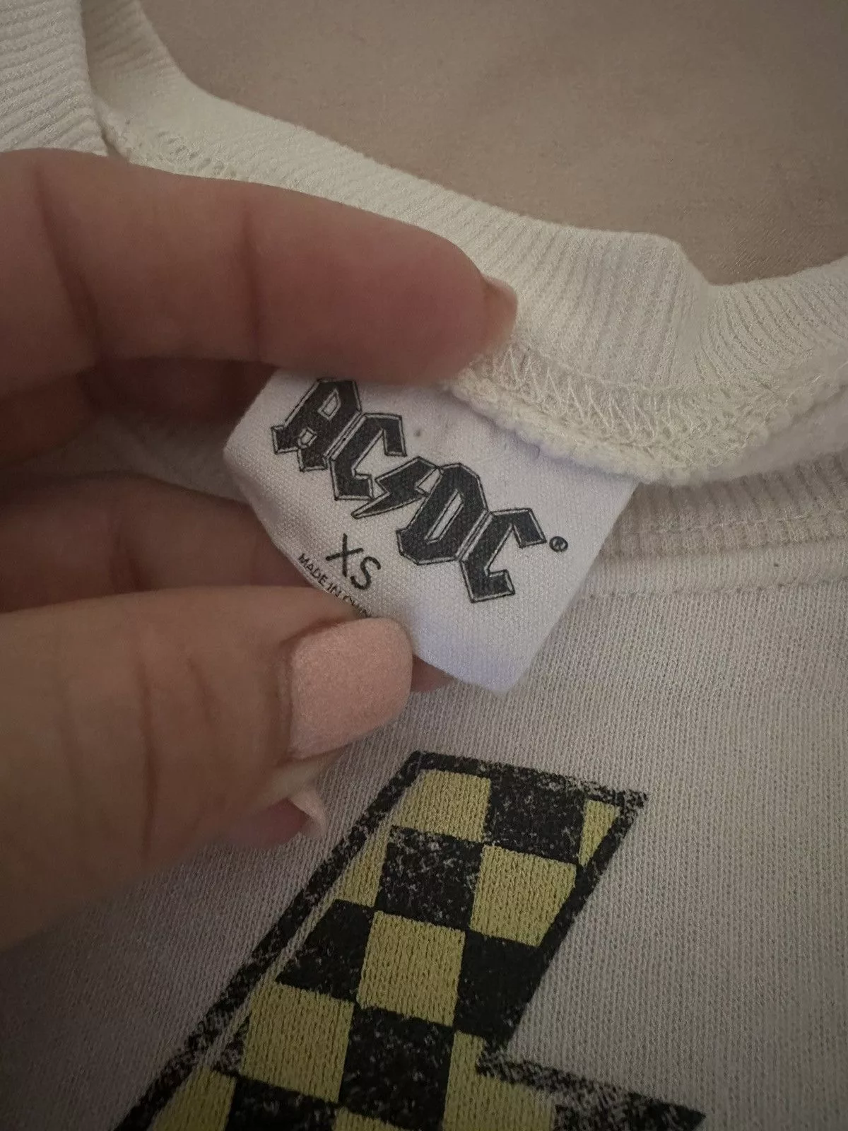 Other Sweaters Other Oversized AC/DC Graphic Band Sweatshirt White
