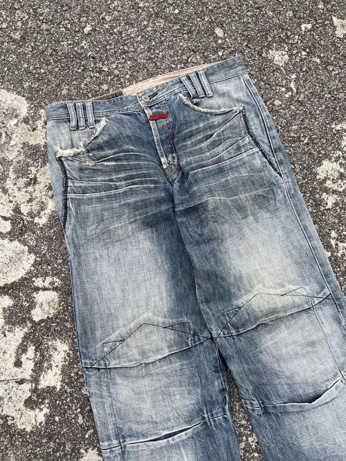 Marithe + Francois Girbaud Denim Marithe + Francois Girbaud Vintage Marithe Francois Girbaud Distressed Denim Blue