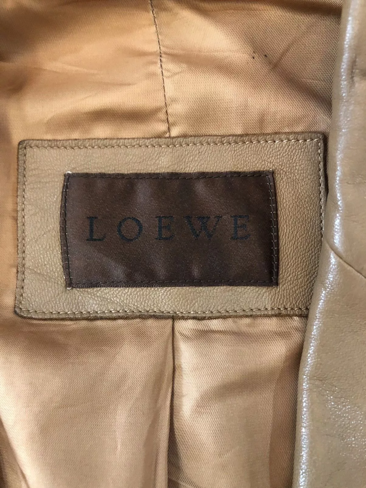 Loewe Leather Jackets Loewe Cordero Lamb leather Coat Brown