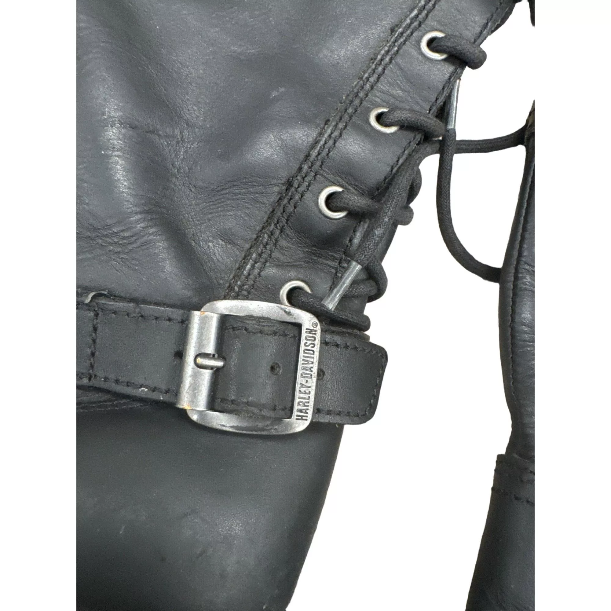 Harley Davidson Boots Harley Davidson men’s black leather shoes biker boots size 9