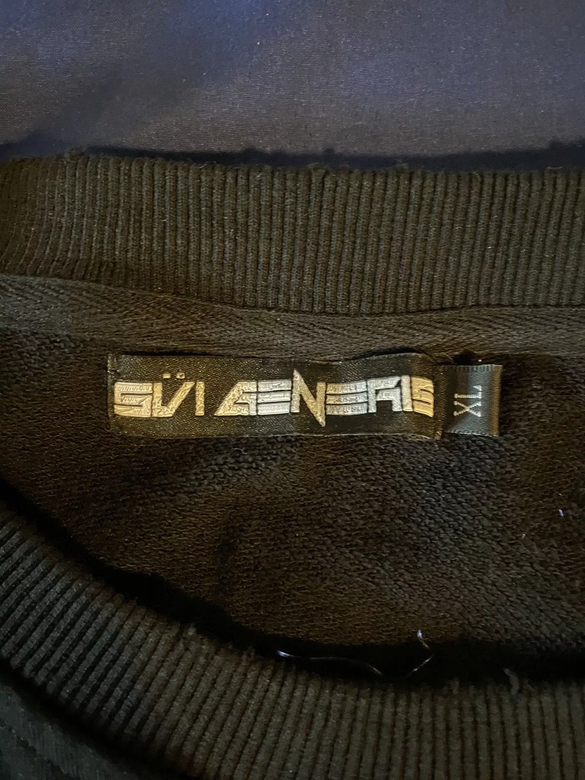 Designer Long Sleeve T Shirts Designer × Vintage cropped boxy distressed long sleeve from süi generis Black Streetwear