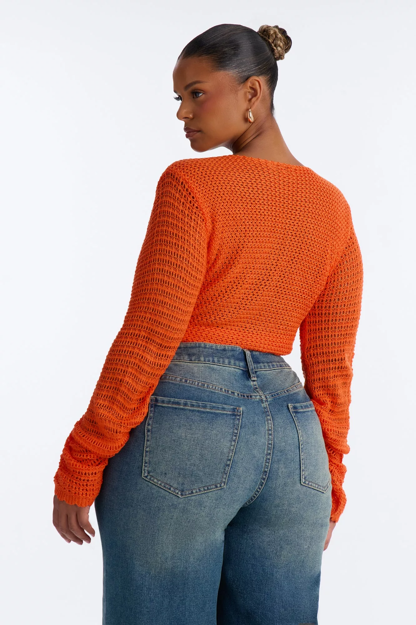 Sunny Paradise Crochet Top - Orange