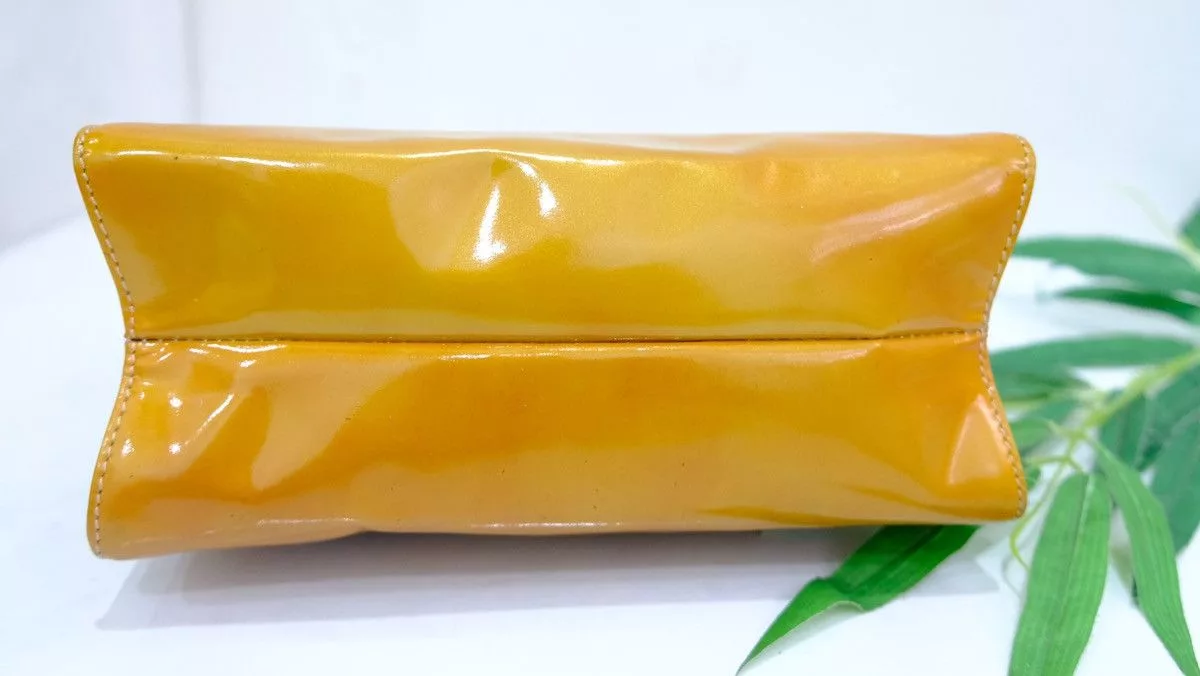 Prada Handle Bags Authentic Prada handbag yellow pattern leather