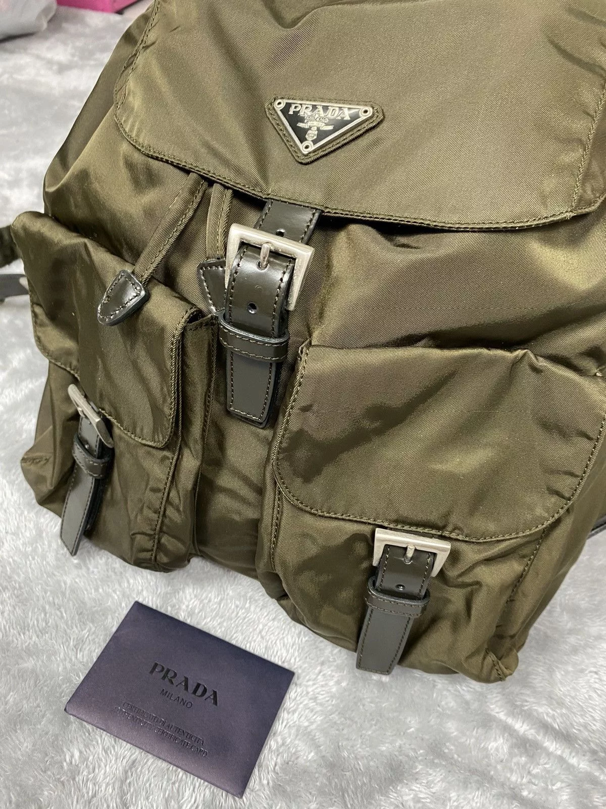 Prada Bags Luggage Prada Vela Bagpack Green