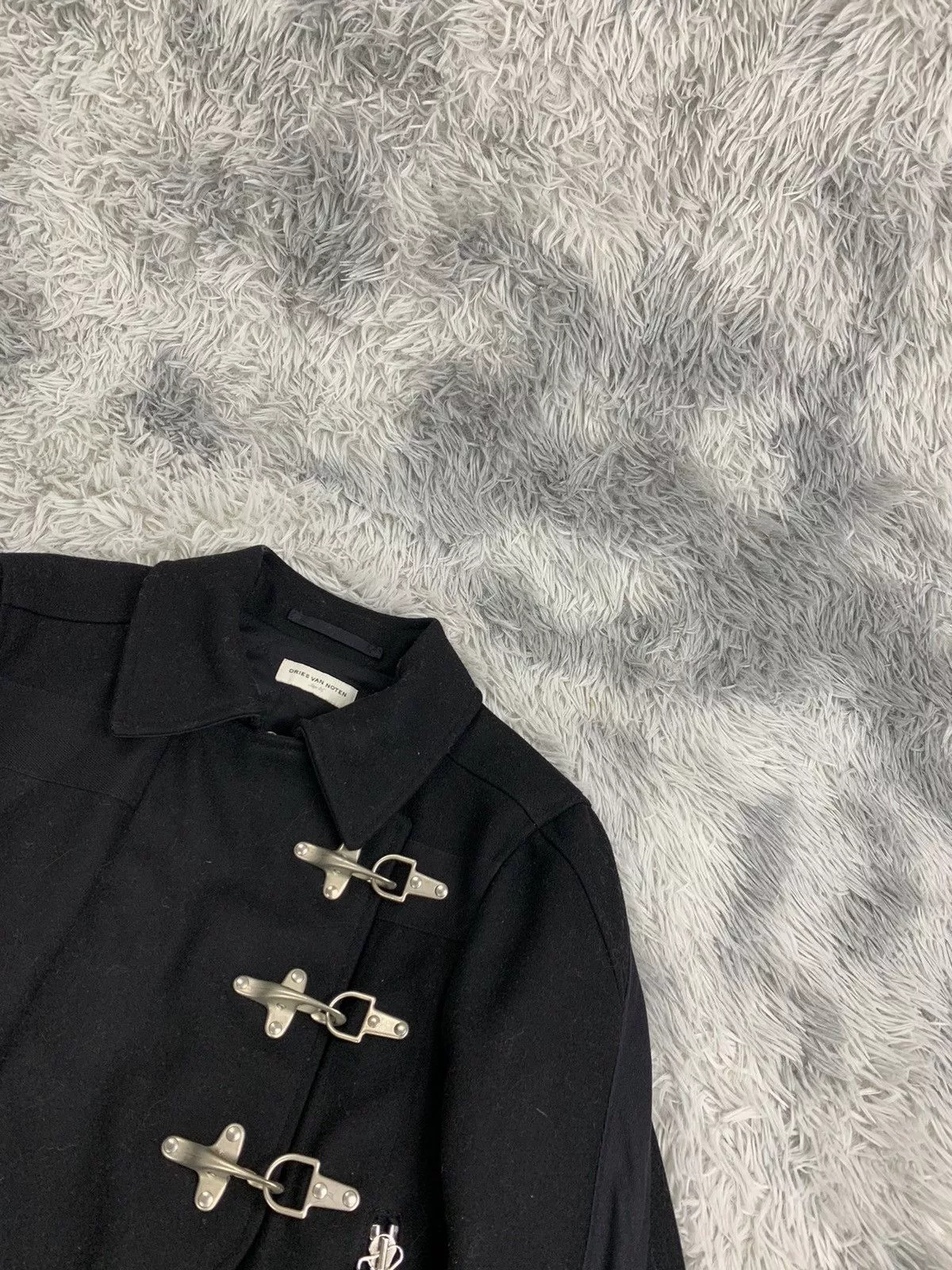 Dries Van Noten Coats Dries van noten "Rare Fireman cropped wool jacket" Black