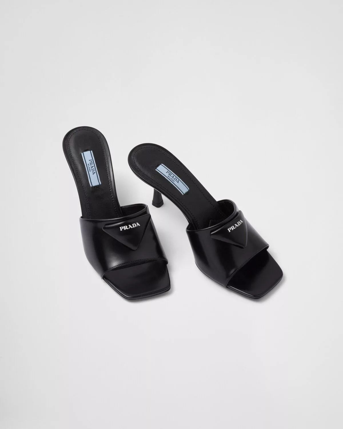 Prada Heels Prada o1la1rc1a0724 Heeled Slide in Black