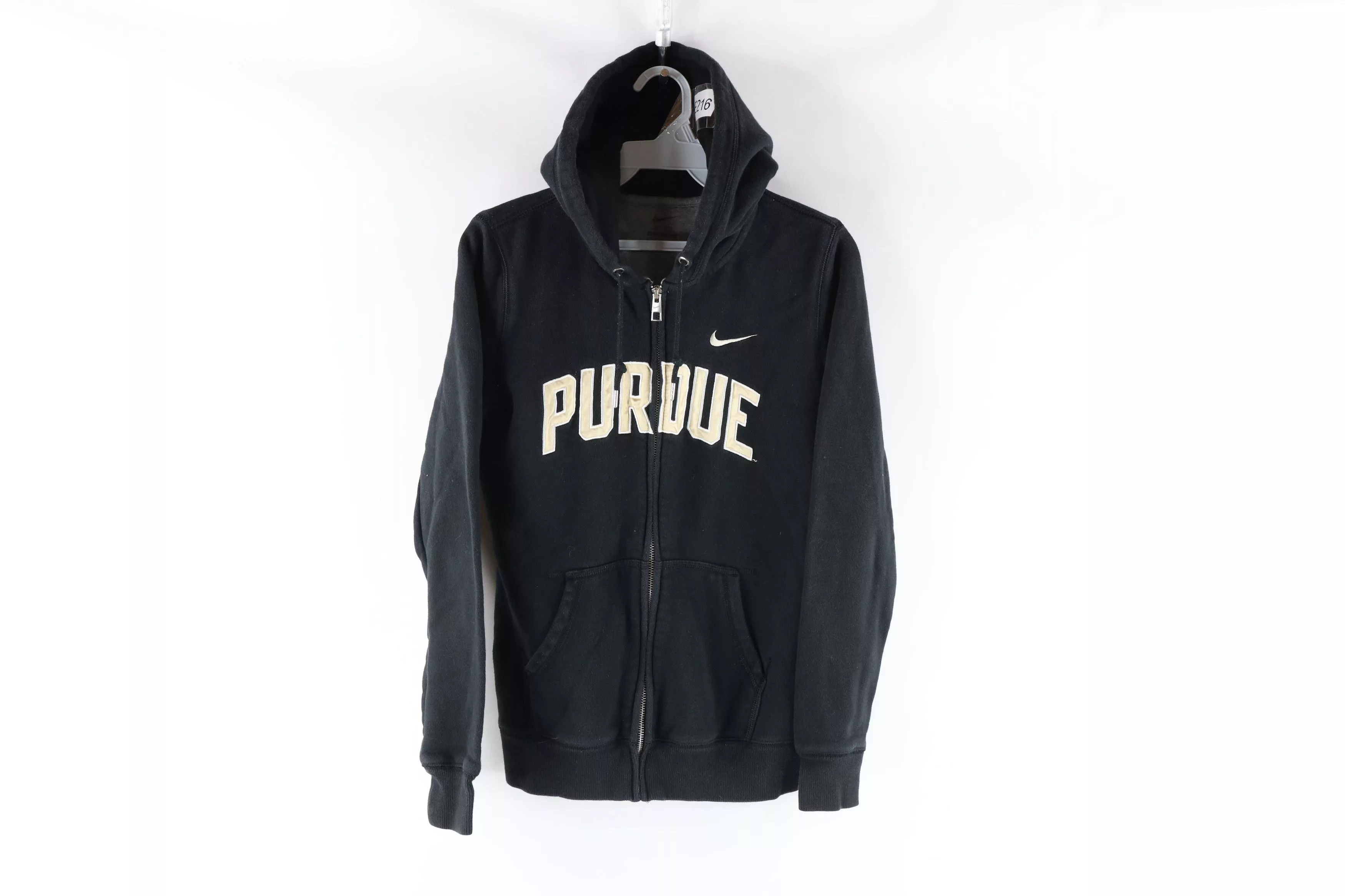 Nike Crop Tops Nike × Vintage Vintage Nike Faded Purdue University Out Full Zip Hoodie Black