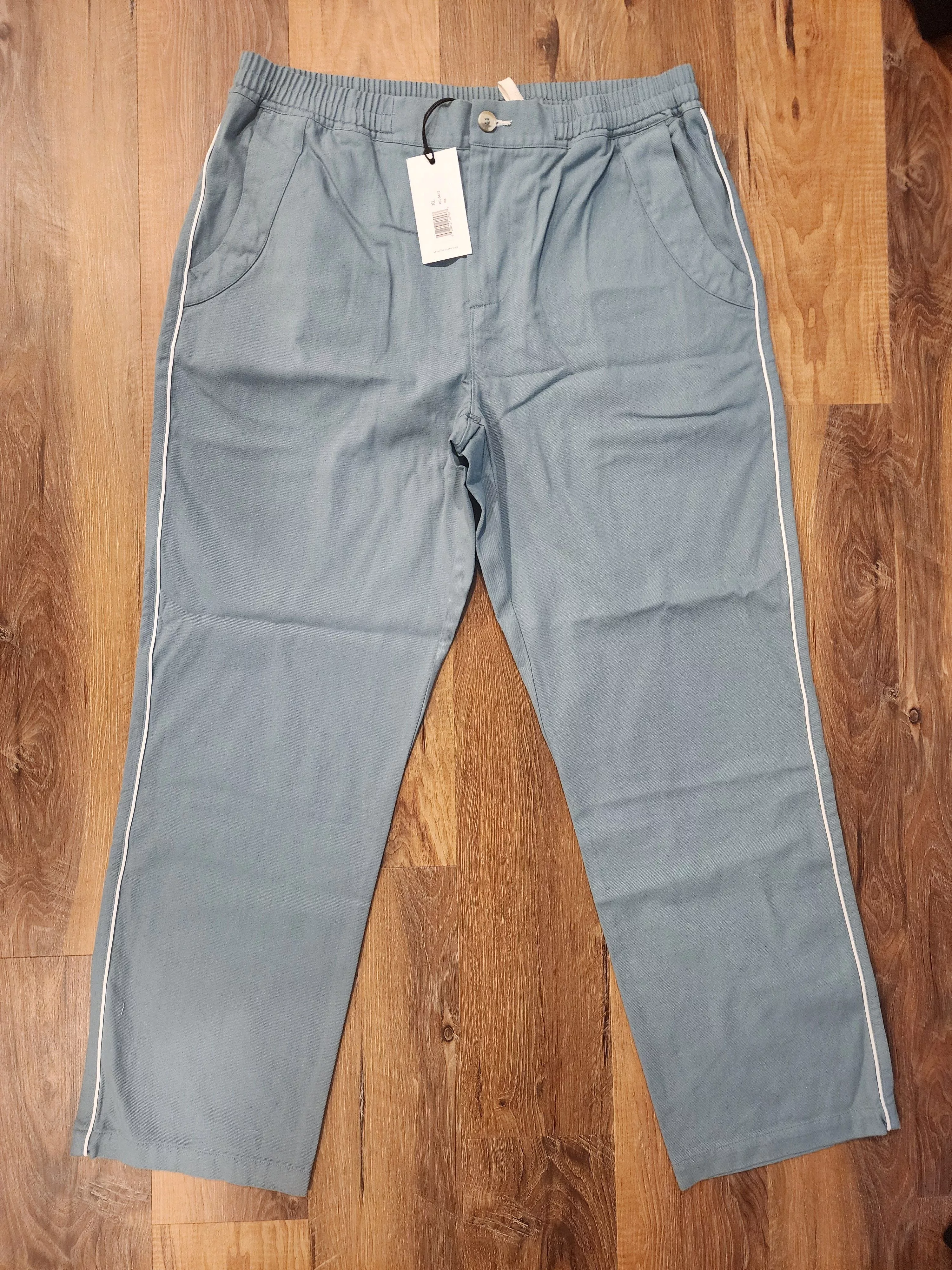 Reigning Champ Sweatpants Joggers Reigning Champ Piped Twill Rugby Pant Blue