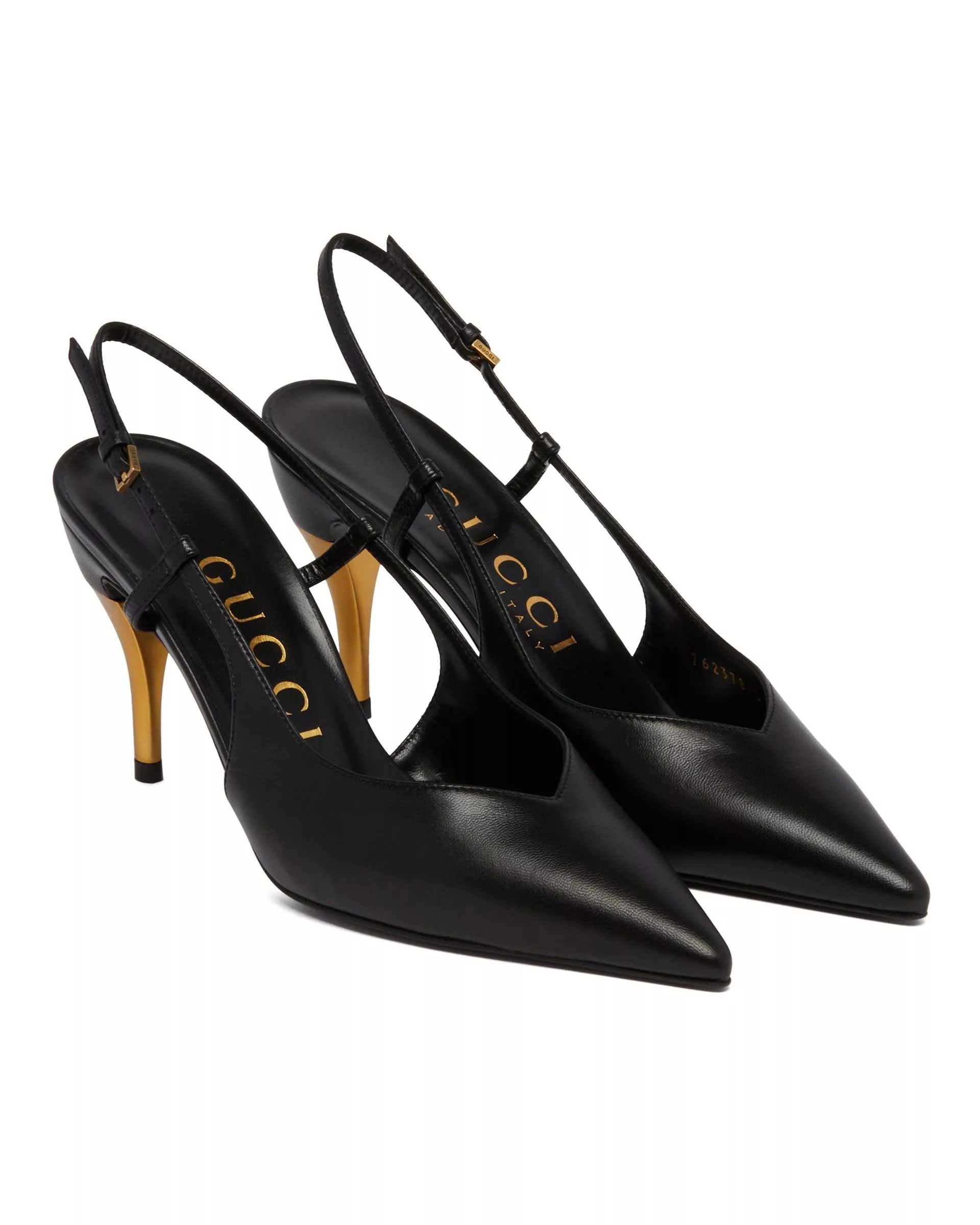 Gucci Miscellaneous Gucci Priscilla Slingback Heeled Pumps SIZE 37.5 Black