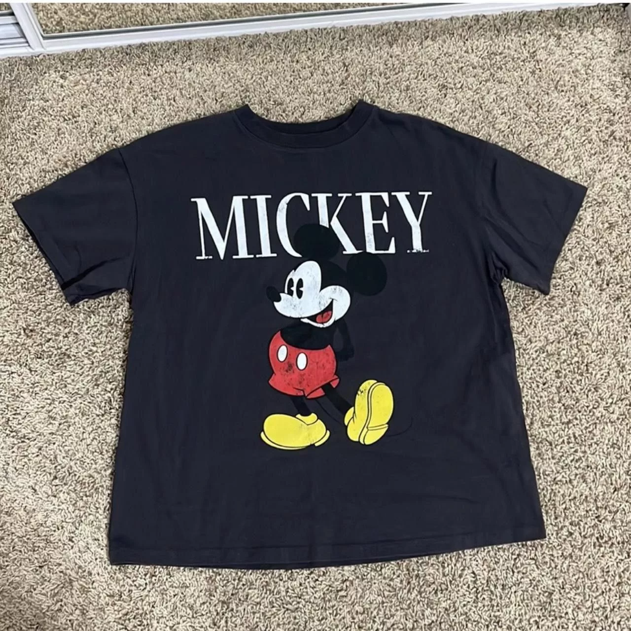 Disney Short Sleeve T Shirts Disney Mickey Mouse Tee Black