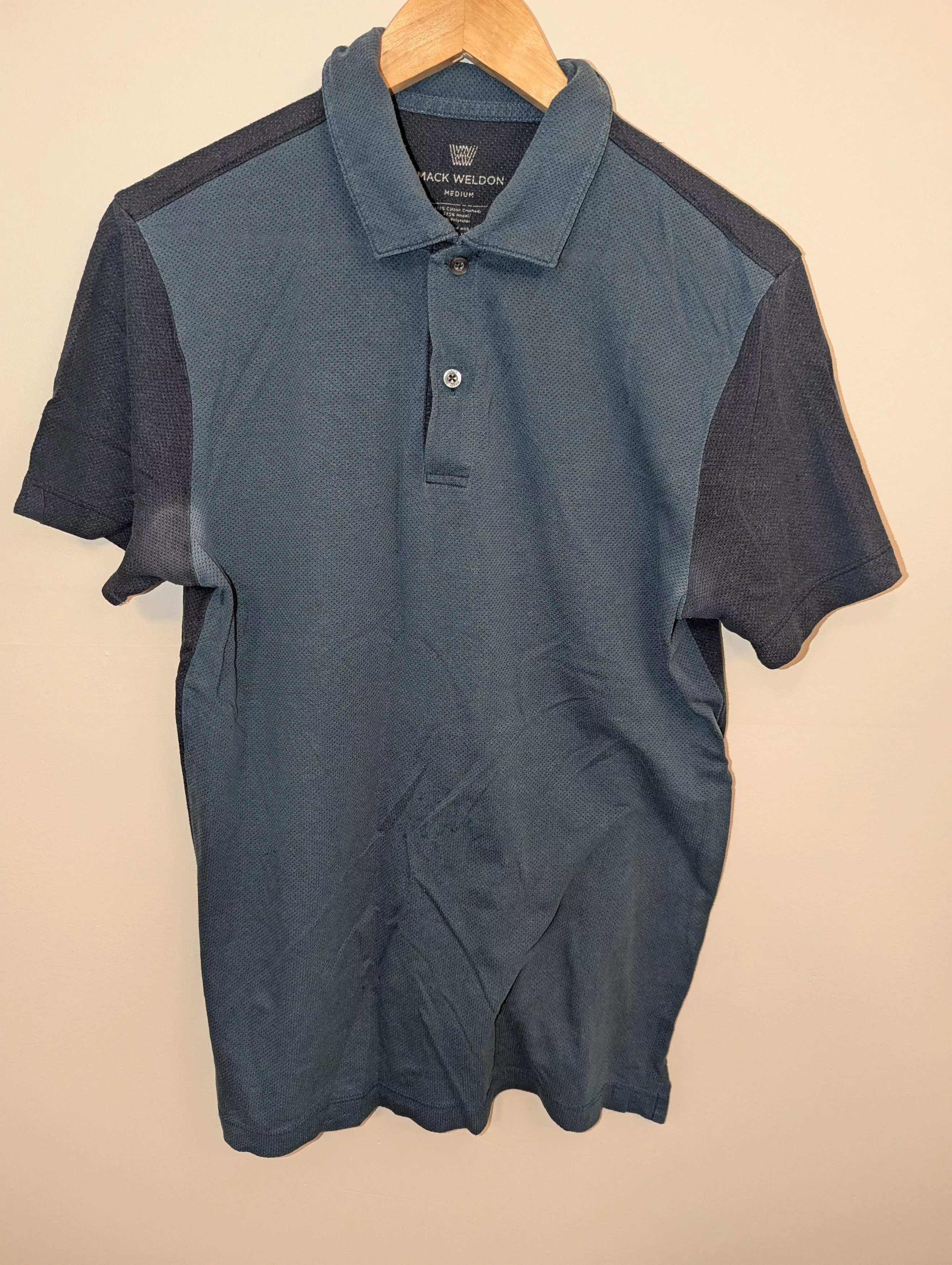 Other Polos Other Mack Weldon Men's Two-Tone Blue Polo