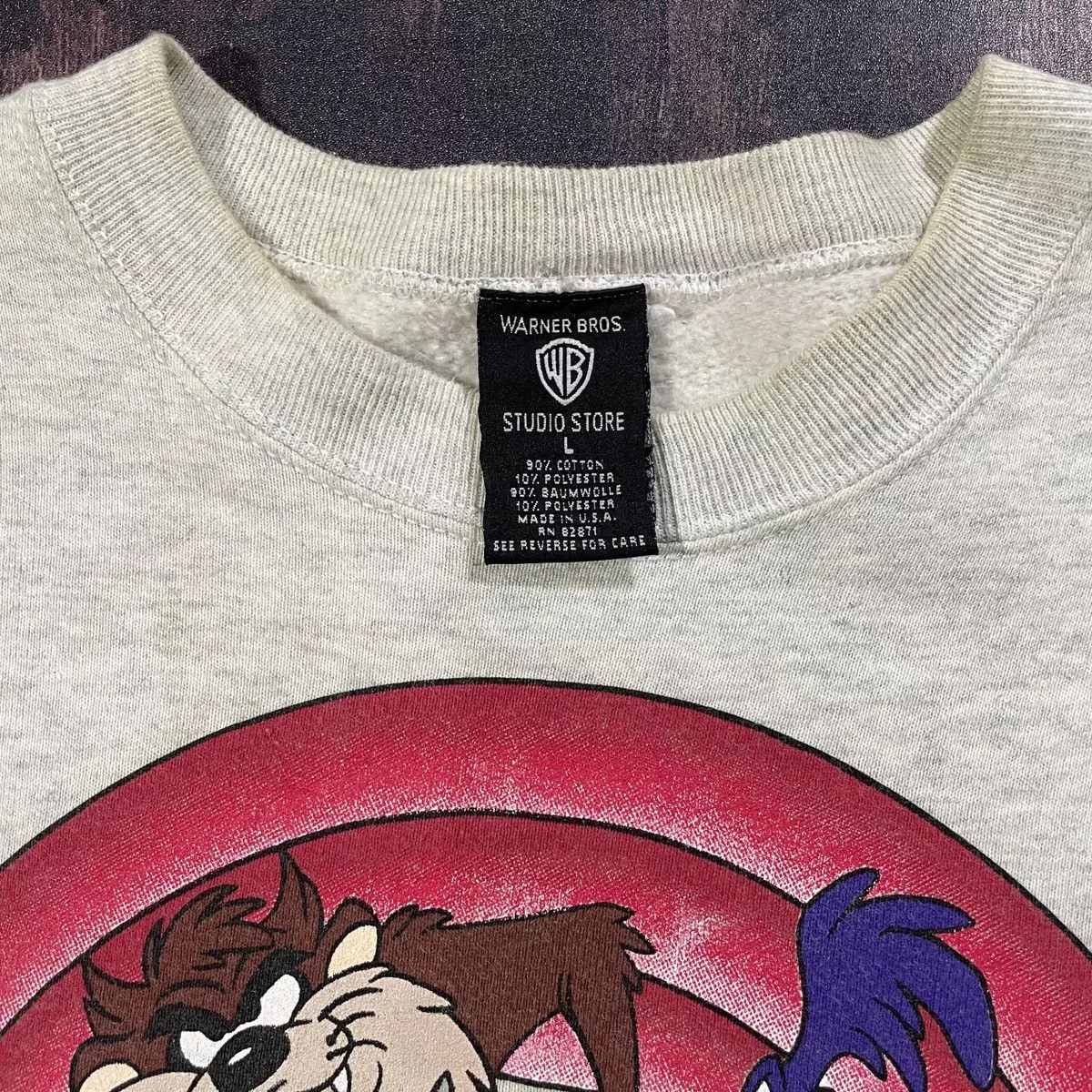 Warner Bros Light Jackets Warner Bros Looney Tunes Crew Sweatshirt Gray