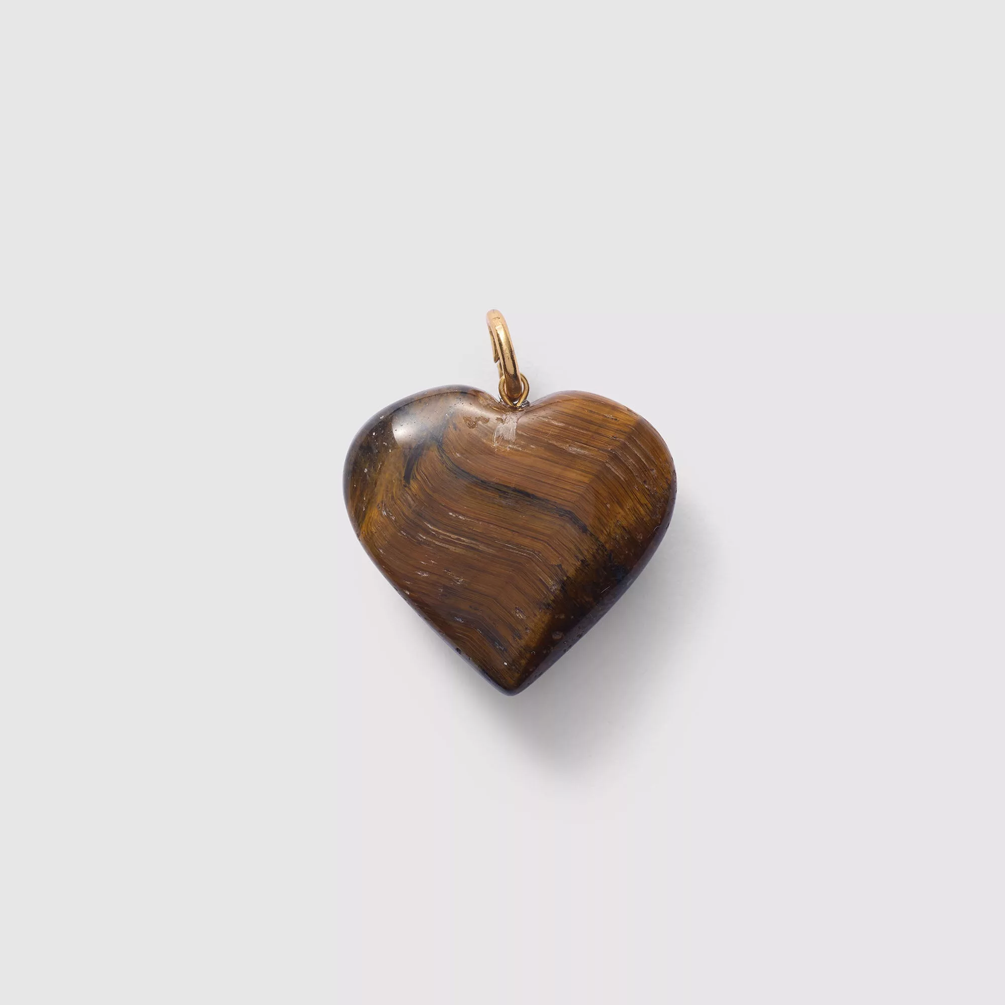 Tiger's Eye Heart Charm