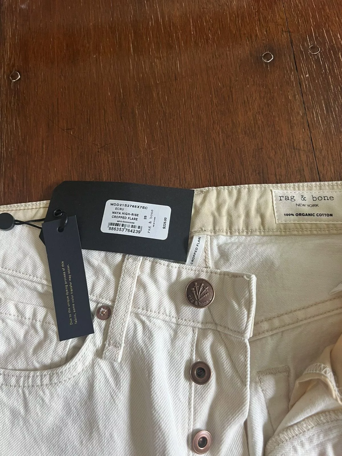 Rag & Bone Jeans Rag & Bone - Maya High Rise Cropped Flare - 25 White