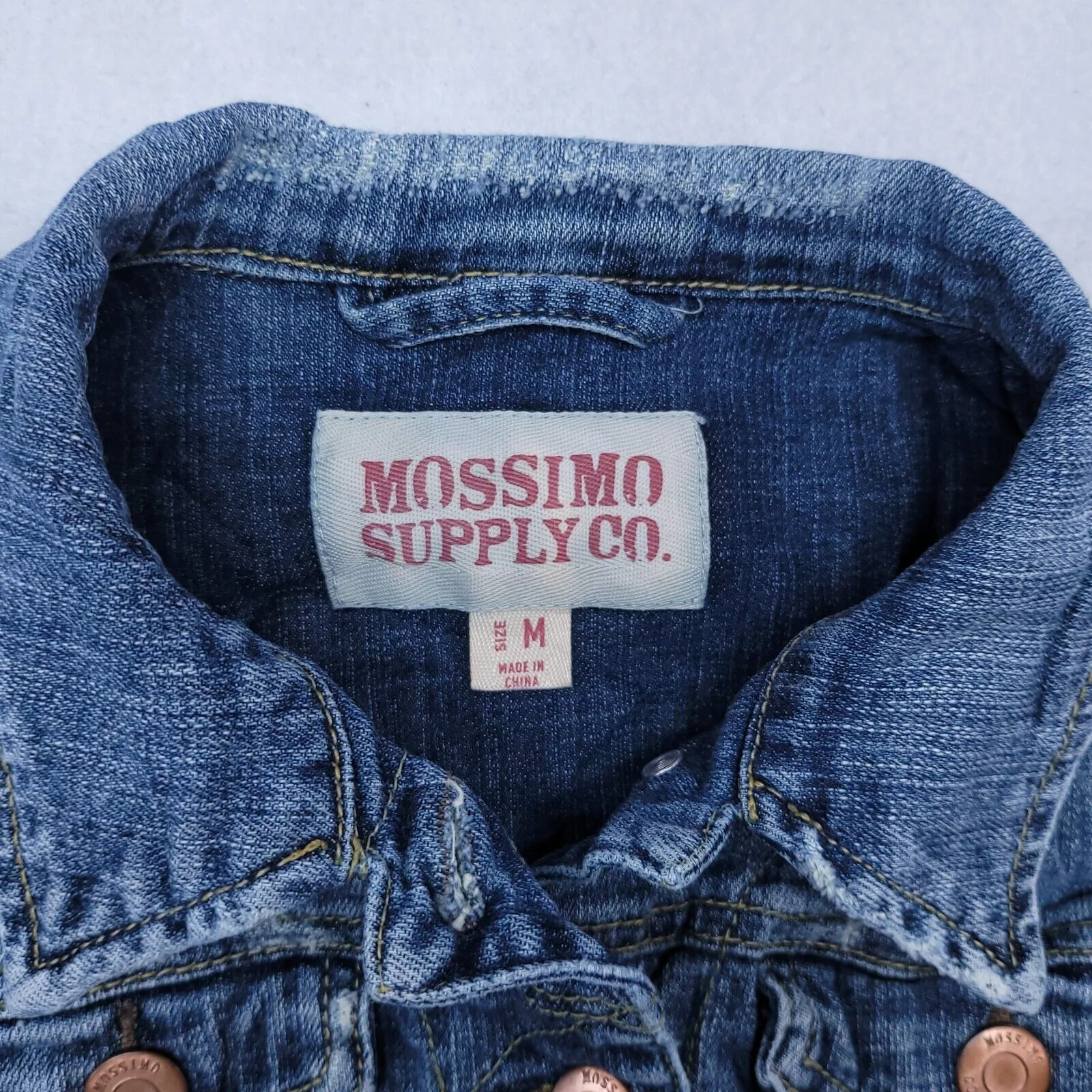 Mossimo Jackets Mossimo Button Up Denim Jean Jacket Womens Size M Blue