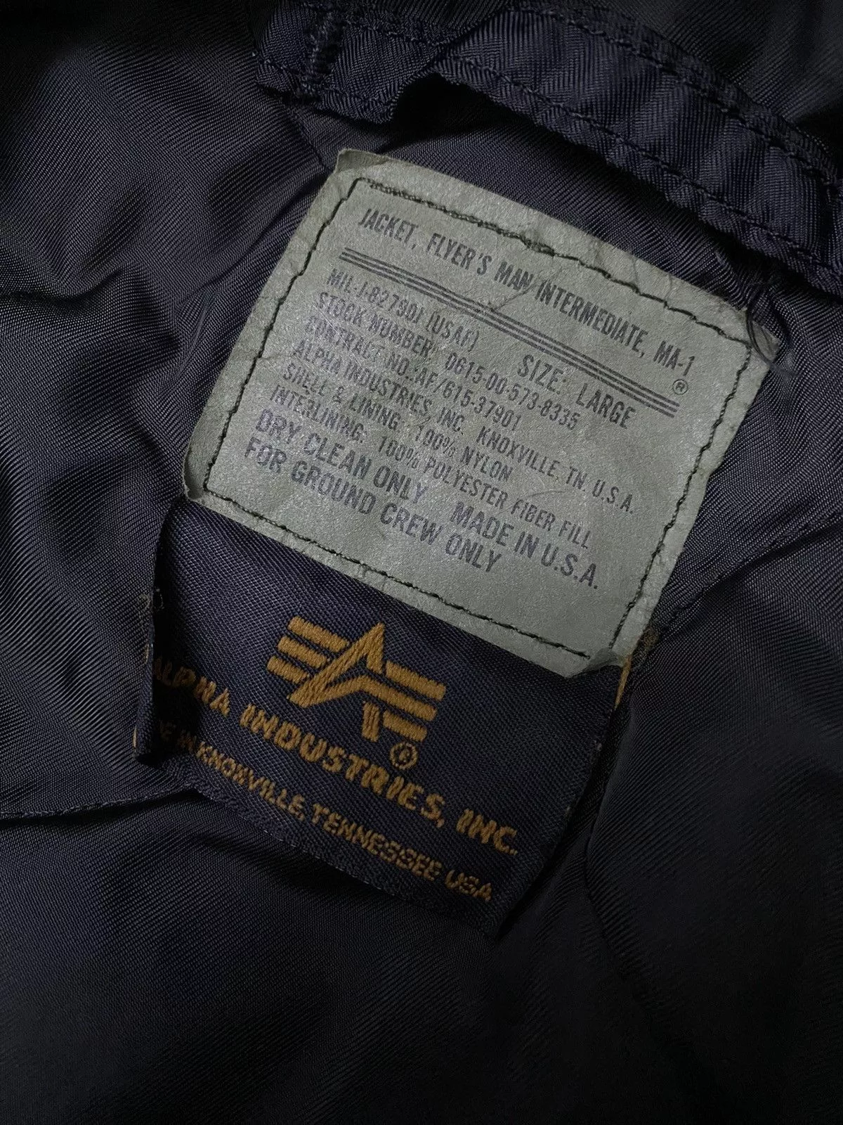Alpha Industries Bombers Alpha Industries × Vintage Alpha Industries Bomber Jacket MA-1 Black
