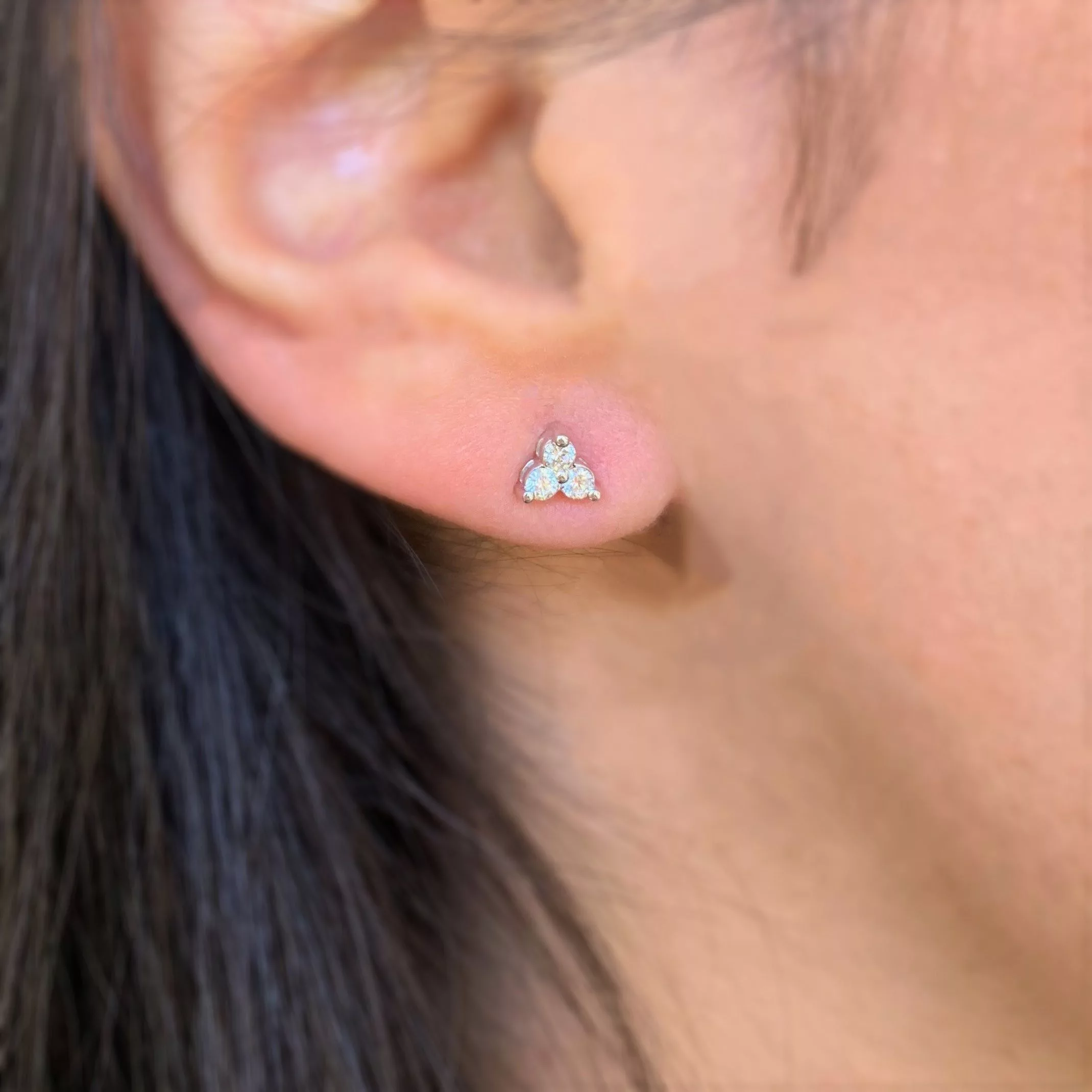 Other Rings Other 14k White Gold & Diamond Stud Earrings