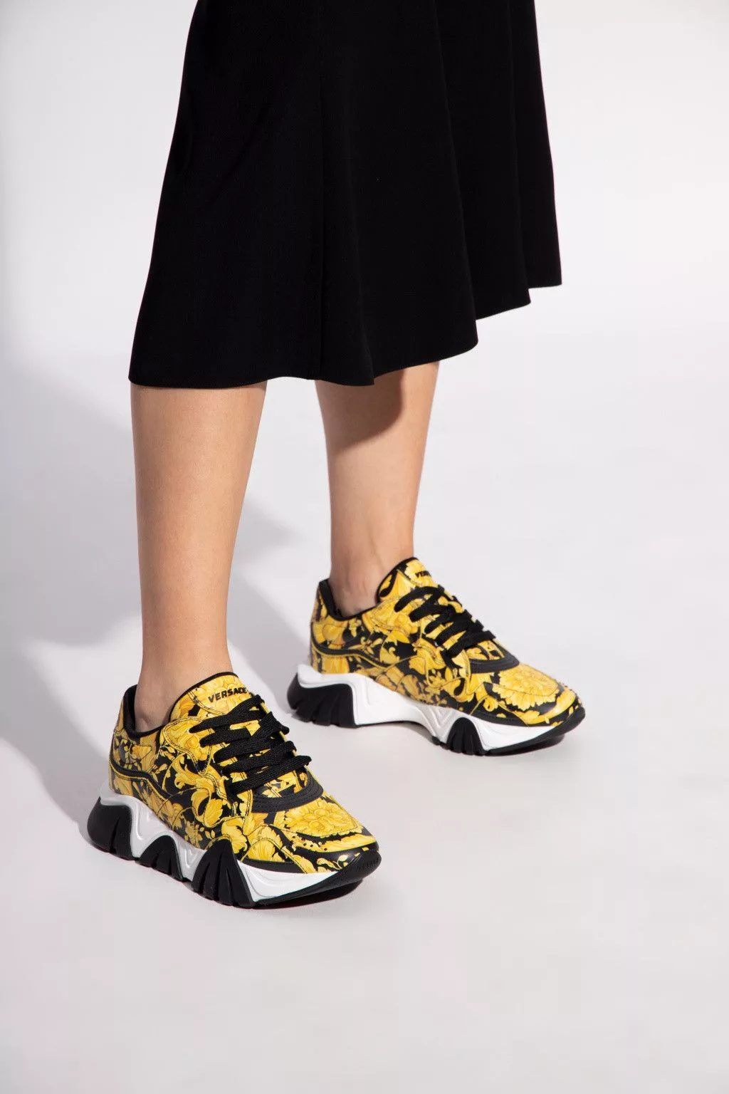 Versace Low Top Sneakers Versace Greca Squalo Barocco Sneakers Size US 7 EU 37 Multi