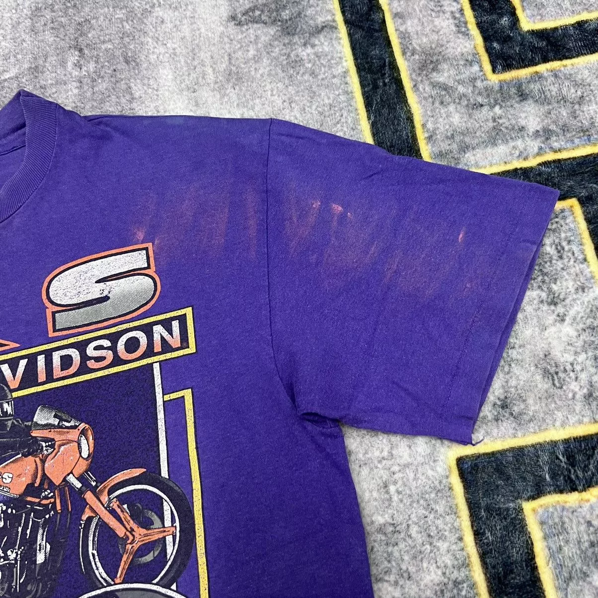 Harley Davidson Shirts Button Ups Harley Davidson × Vintage HARLEY DAVIDSON RARE VINTAGE BIKERS Purple