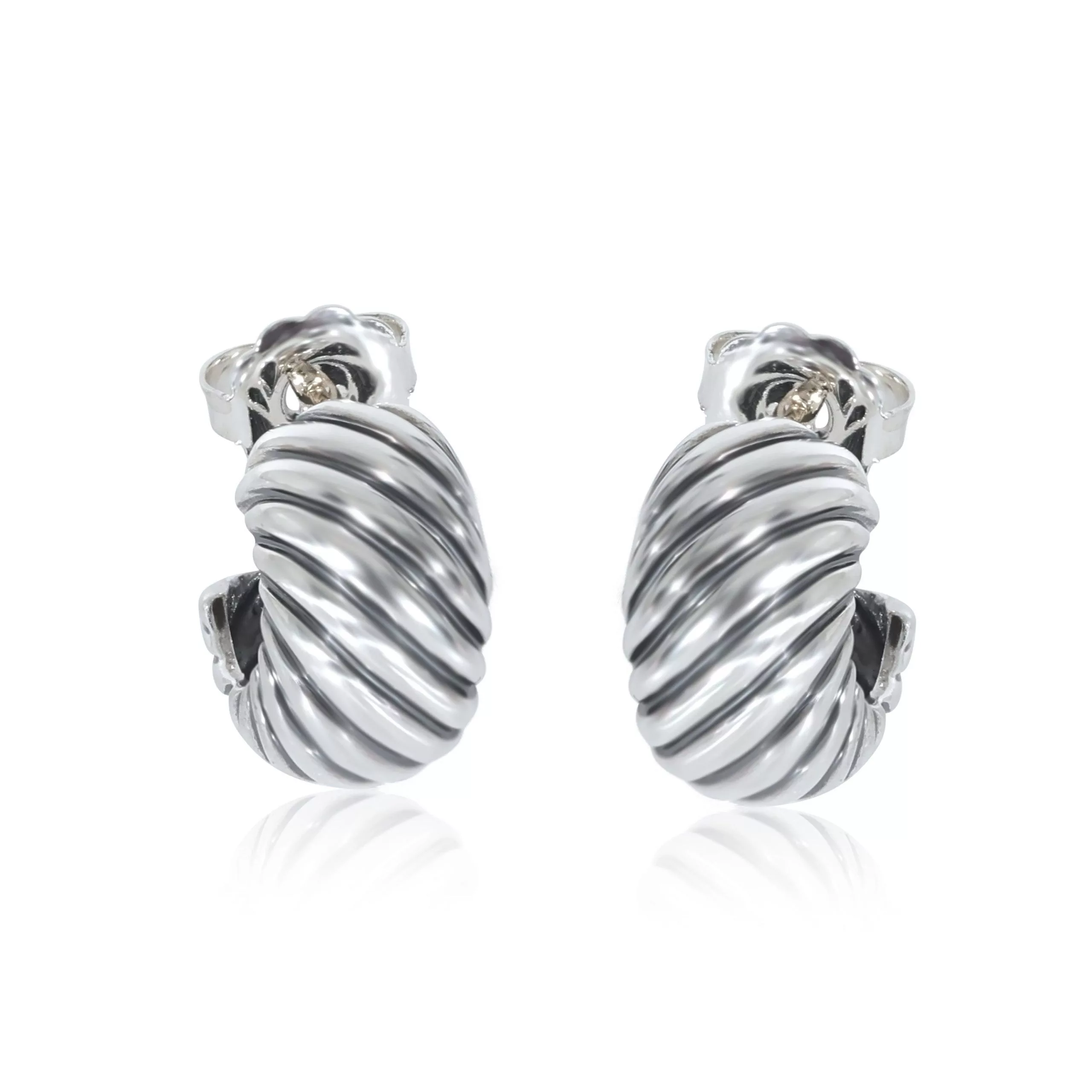 David Yurman Rings David Yurman Cable Collection Small Huggie Earrings in Sterling Silver