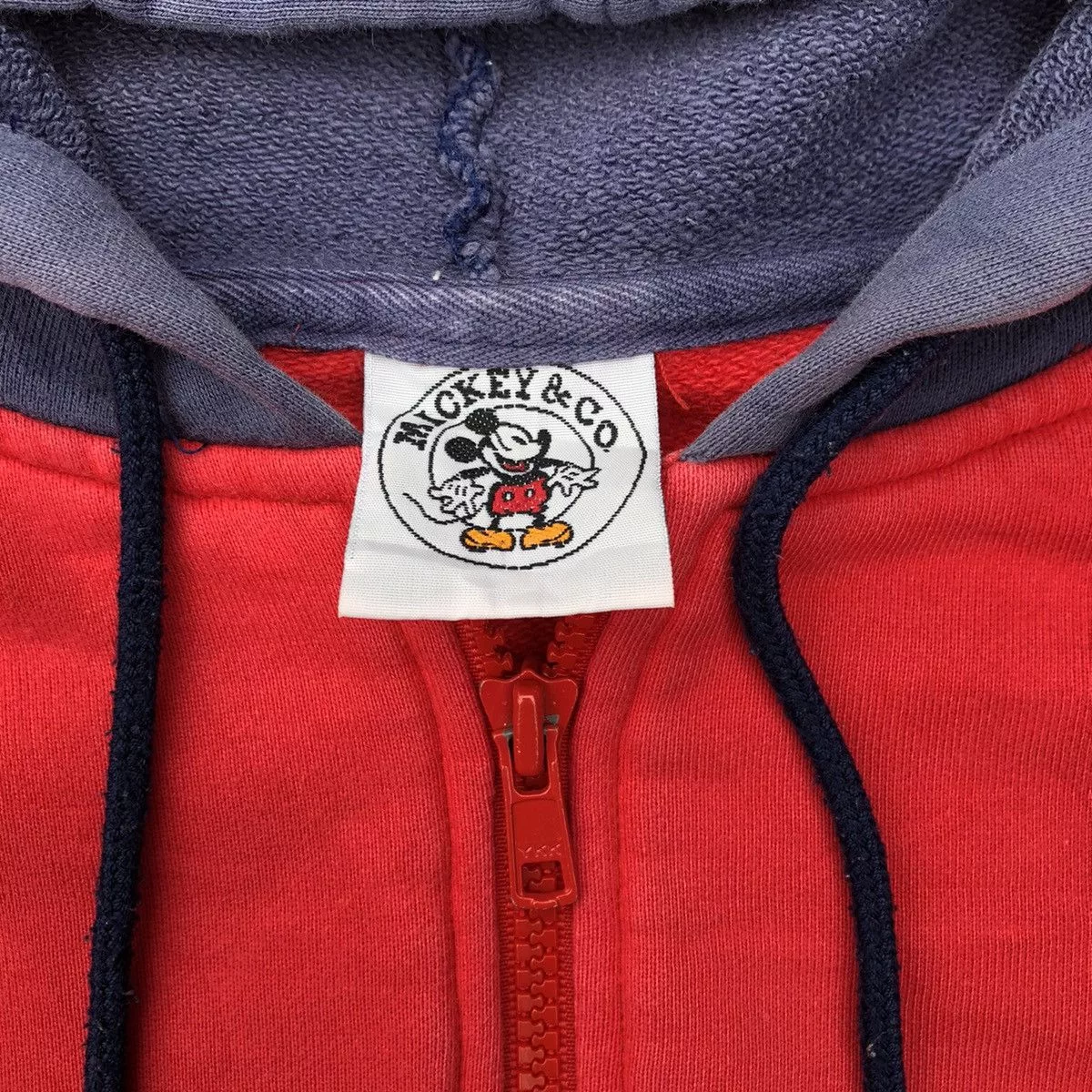 Disney Sweatshirts Hoodies Disney × Mickey Mouse × Vintage Rare Vintage 90s Disney Mickey Mouse Big Print Hodie Red