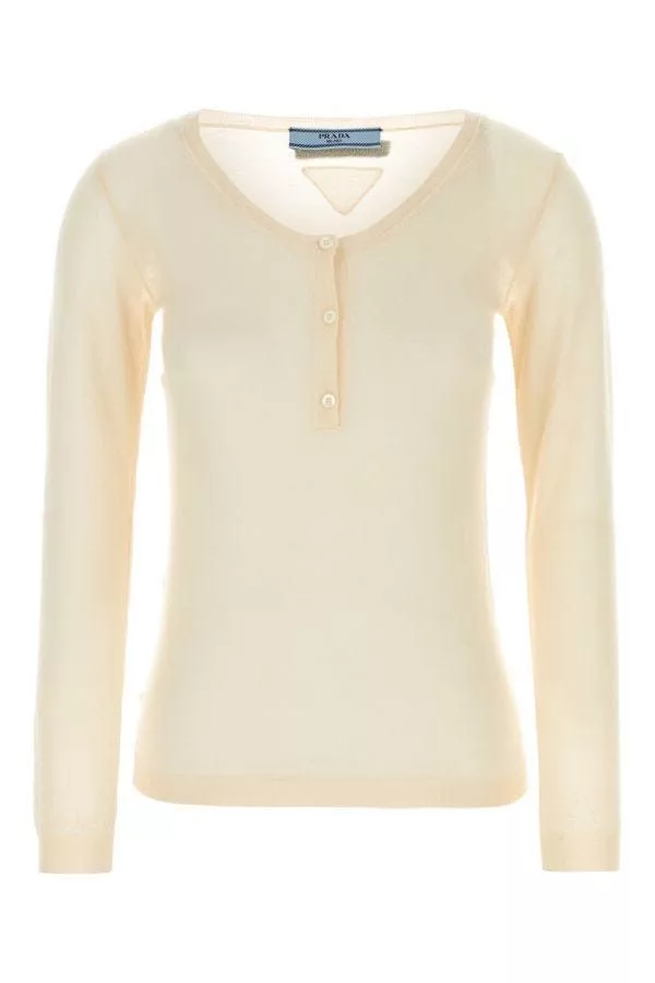 Prada Sweaters Prada Skin Pink Cashmere Blend Sweater Multi