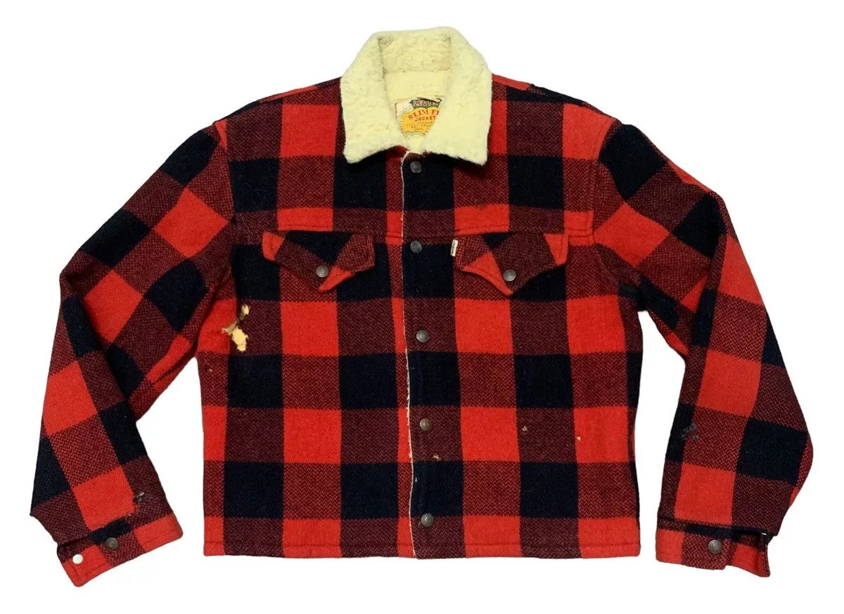 Levi's Bombers Levi's Rare Design Vintage Brand Levis Big "E" Sherpa Jacket 1960s Multi