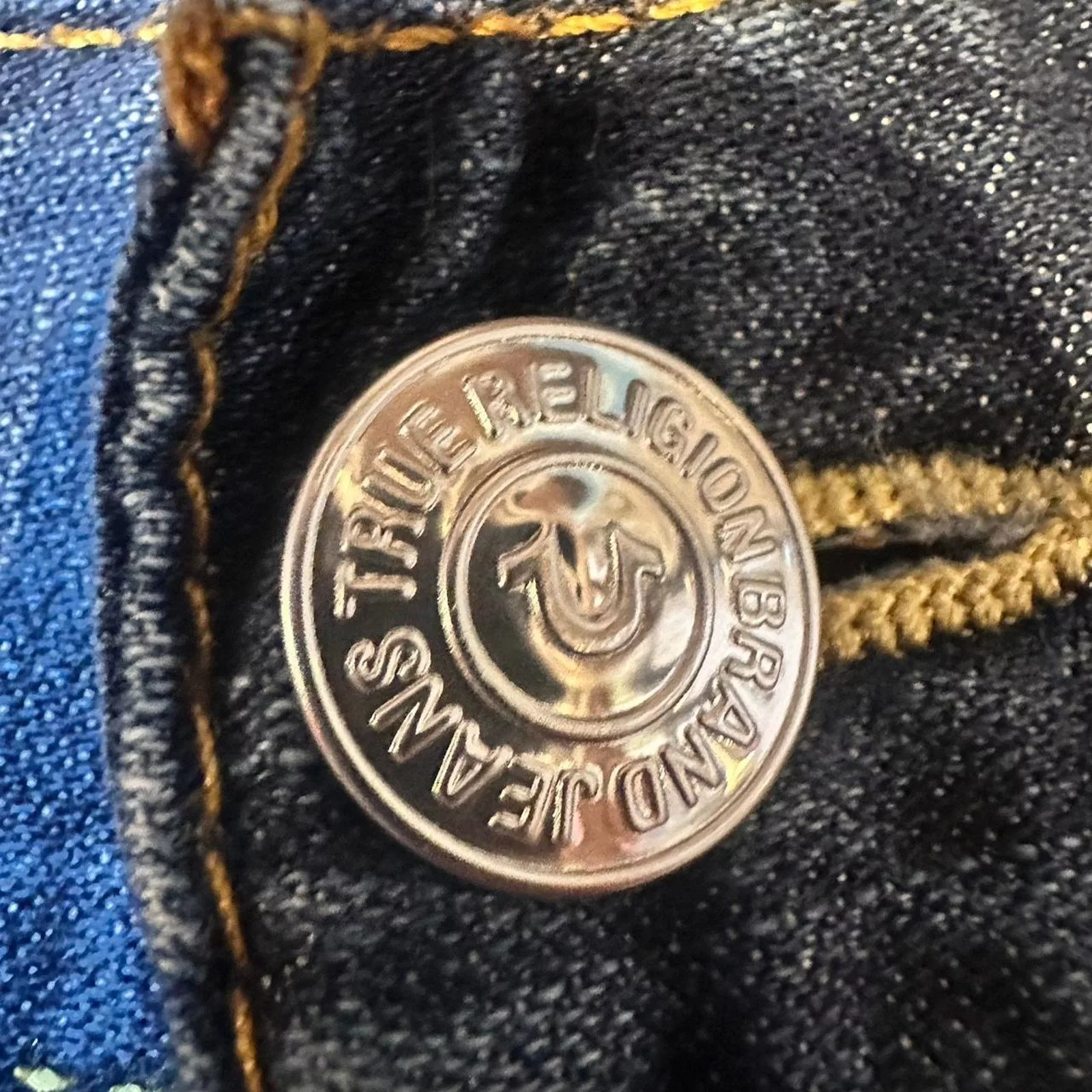 Y2K True Religion Denim Blue Slim Jeans Size 31x32