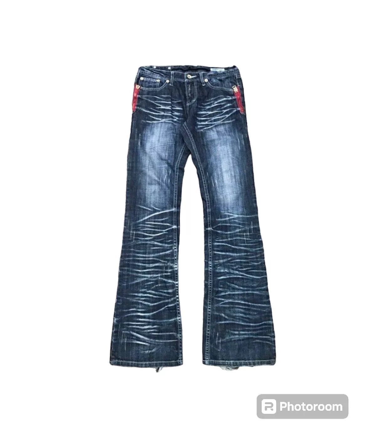 semanticdesign Denim semanticdesign Semantic Design Faded Flare Denim Pants Blue