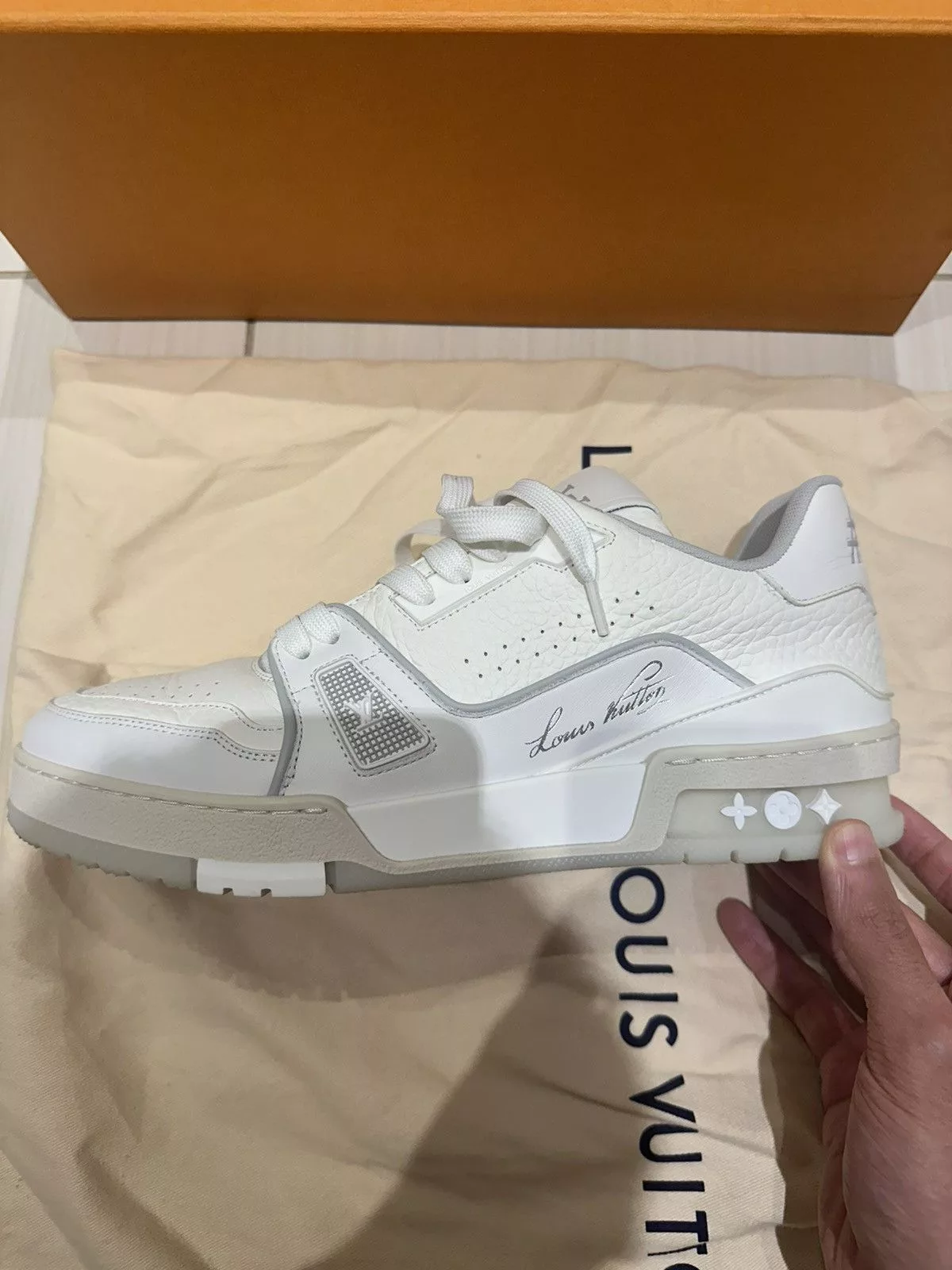 Louis Vuitton Low Top Sneakers Louis Vuitton White & Grey ‘LV Sneaker’