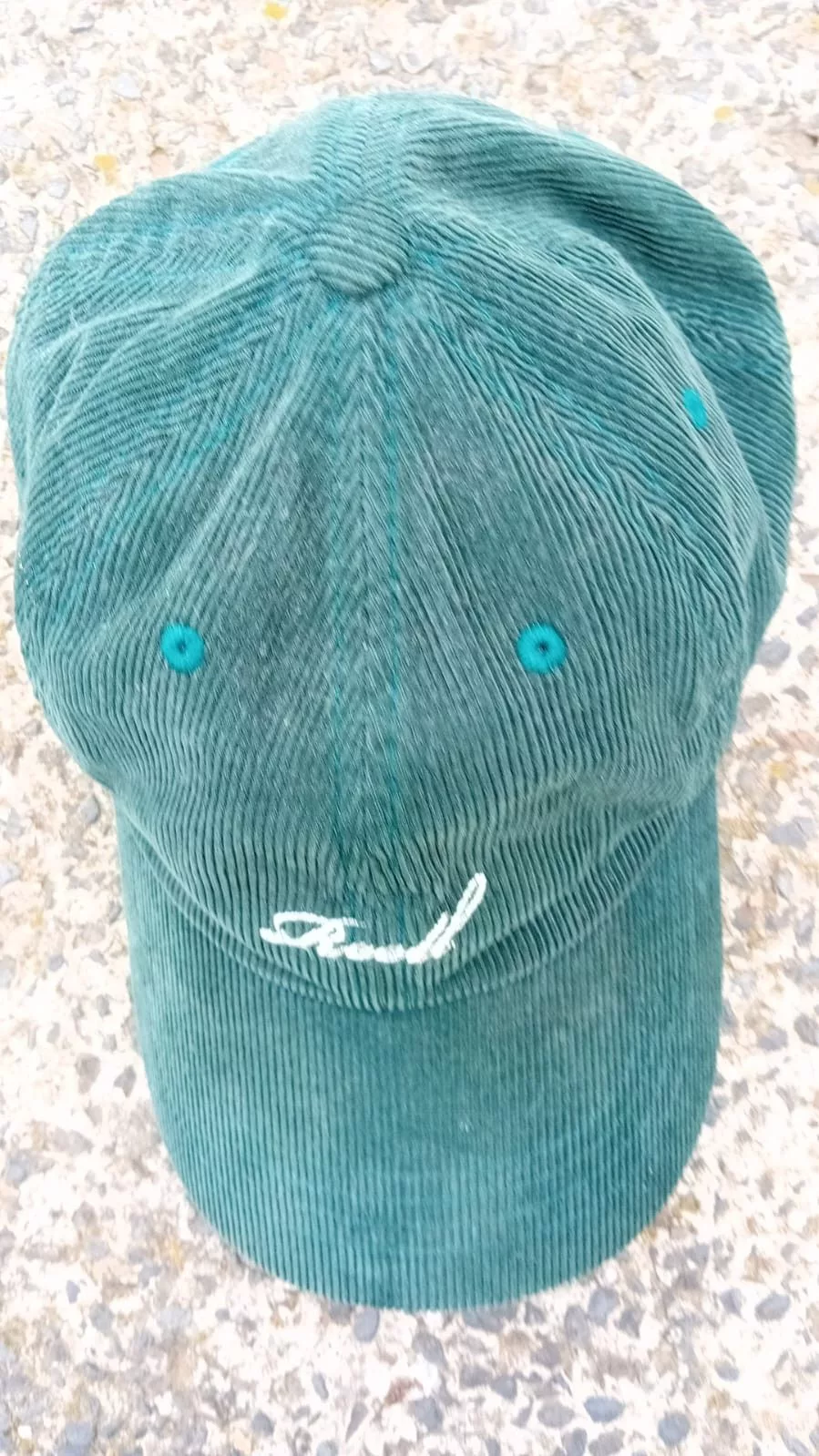 Other Hats Other Reell Single Script Courduroy Hat Dark Green Ribcord cap Streetwear