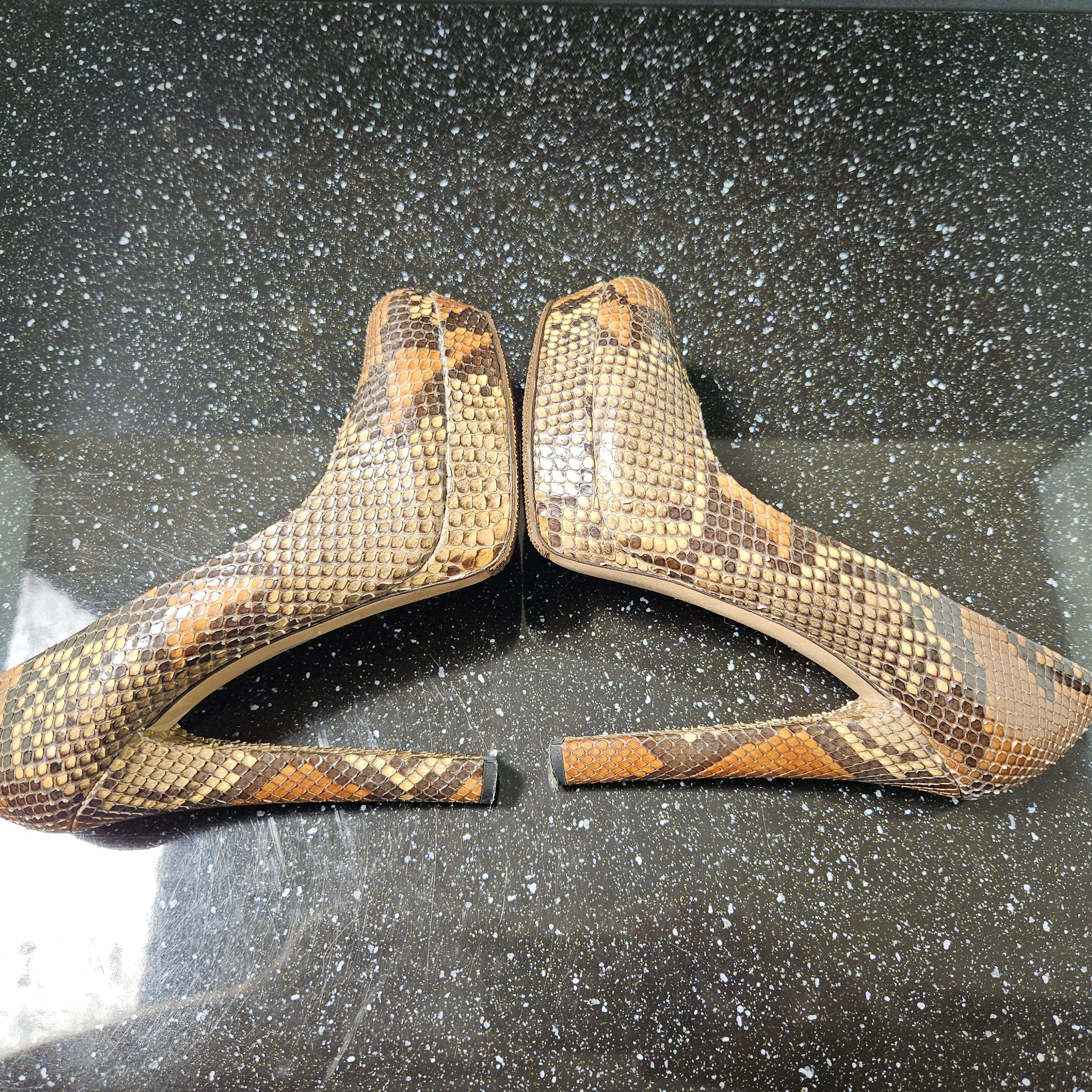 Gucci Heels Gucci Python Heels Sz 38 Gray