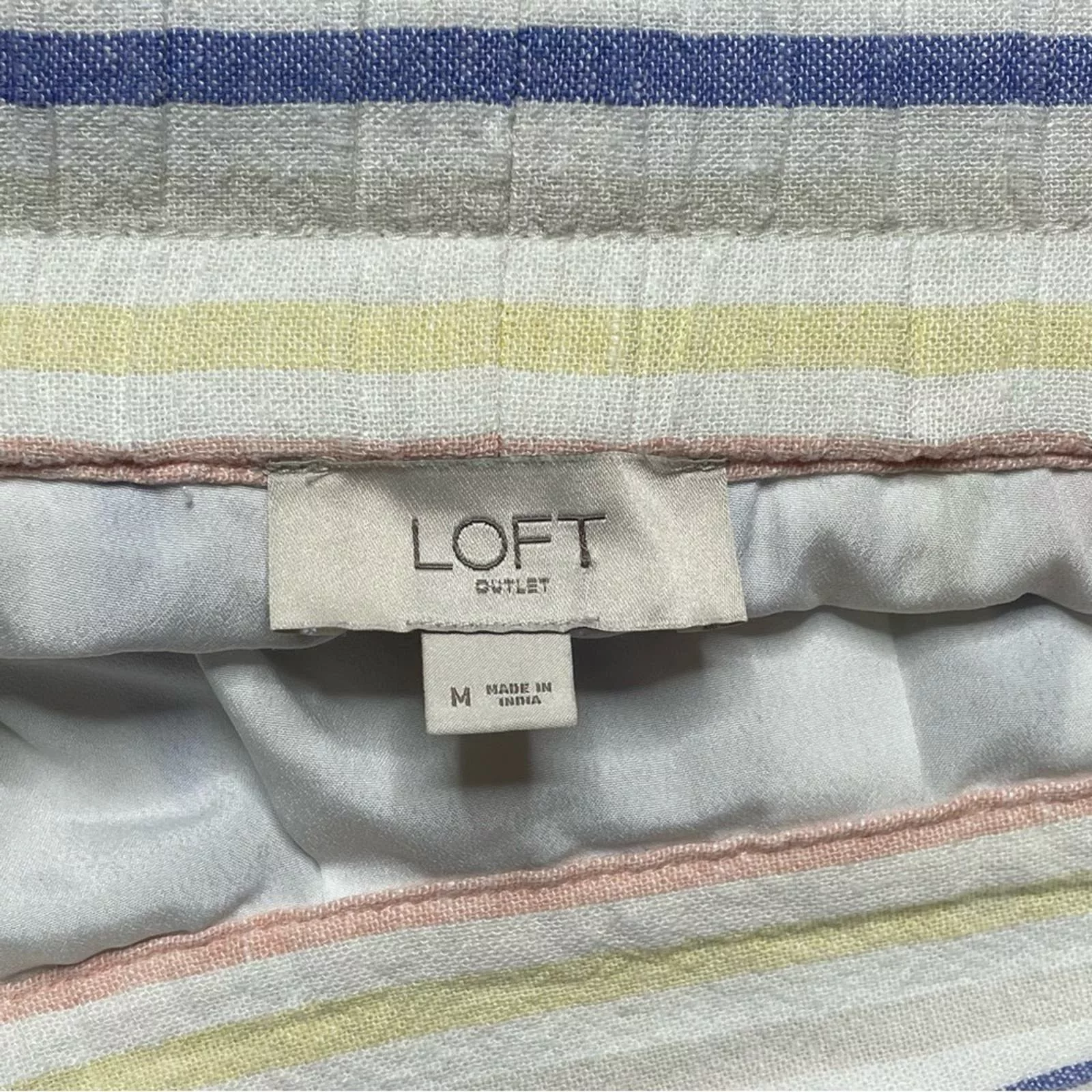 Loft Mini Skirts Loft Lined Blend Striped Skirt White