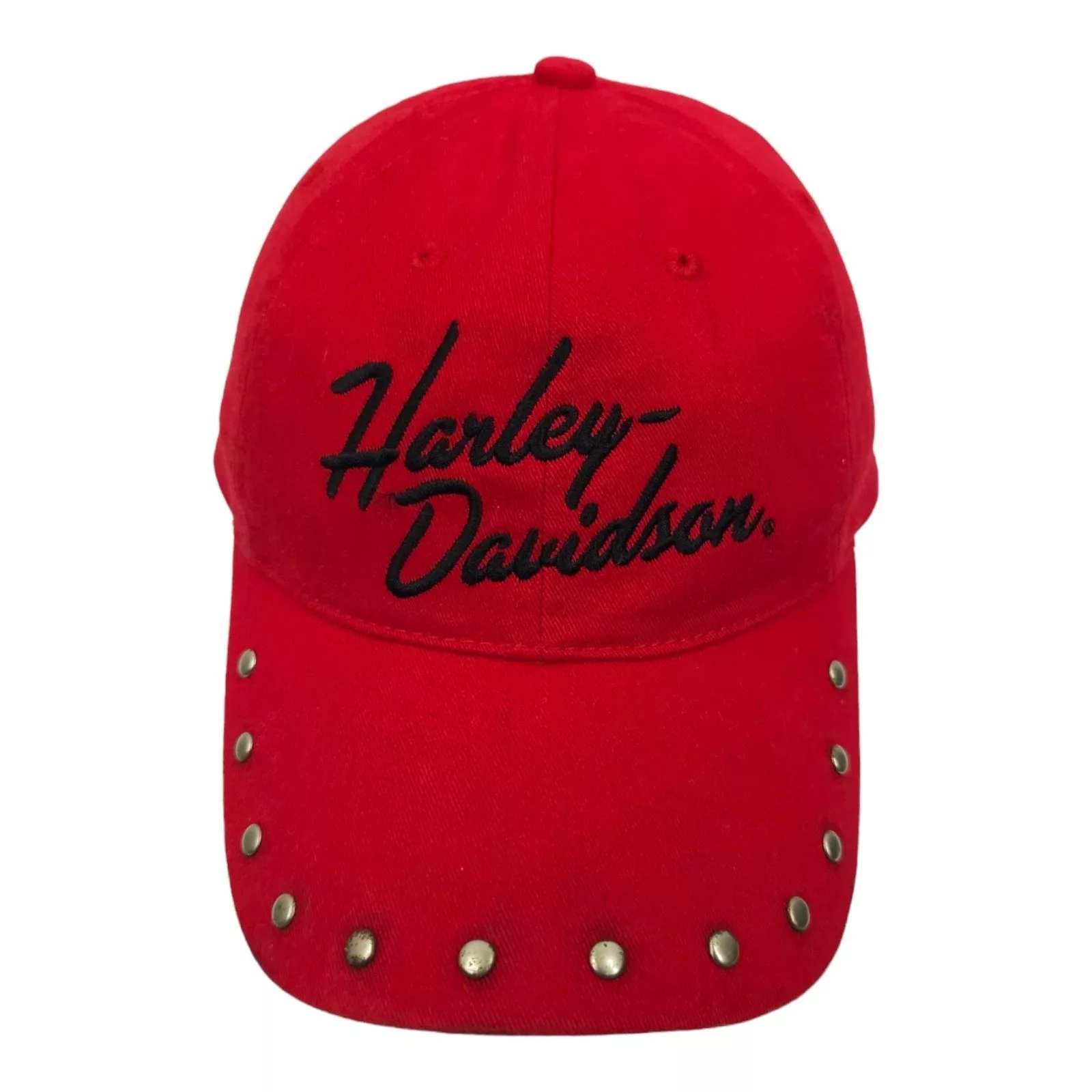 Harley Davidson Hats Harley Davidson Embroidered Red Adjustable Tuck Strap Cap