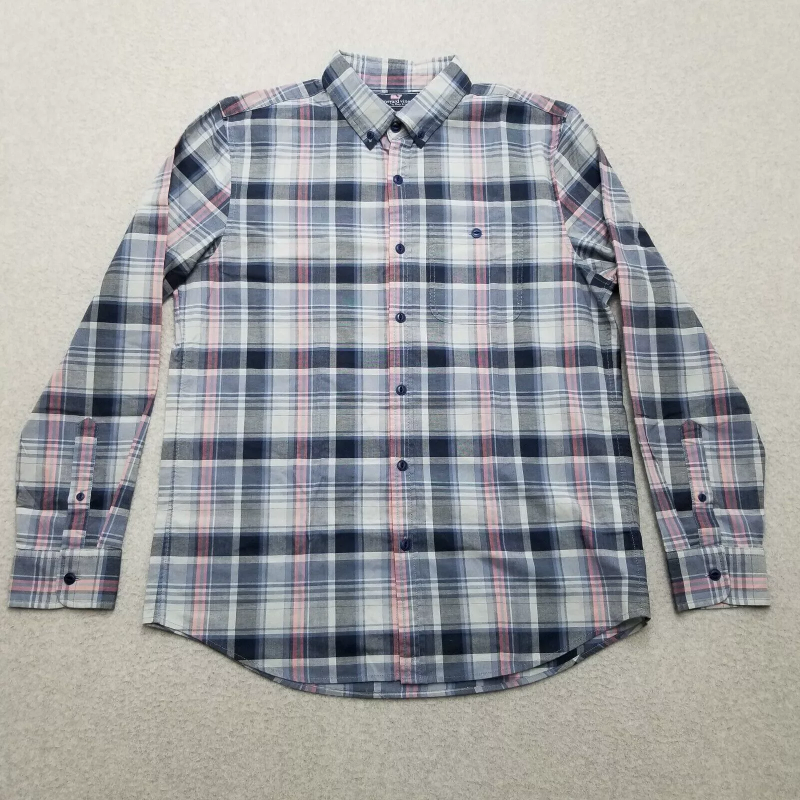 Vineyard Vines Shirts Button Ups Vineyard Vines M Plaid Casual Button Up Long Sleeve Pocket Multi