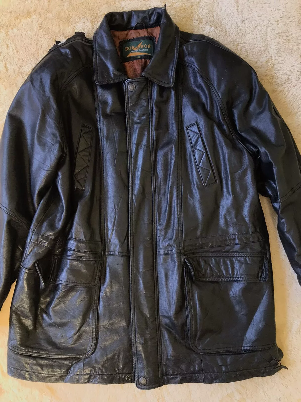 Leather Leather Jackets Leather × Vintage Rob & Bob Vintage Leather Jacket Black