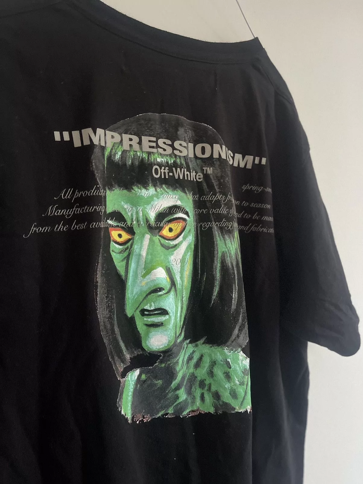 Off-White Short Sleeve T Shirts Off-White Off white Impressionism Vampire TEE Black