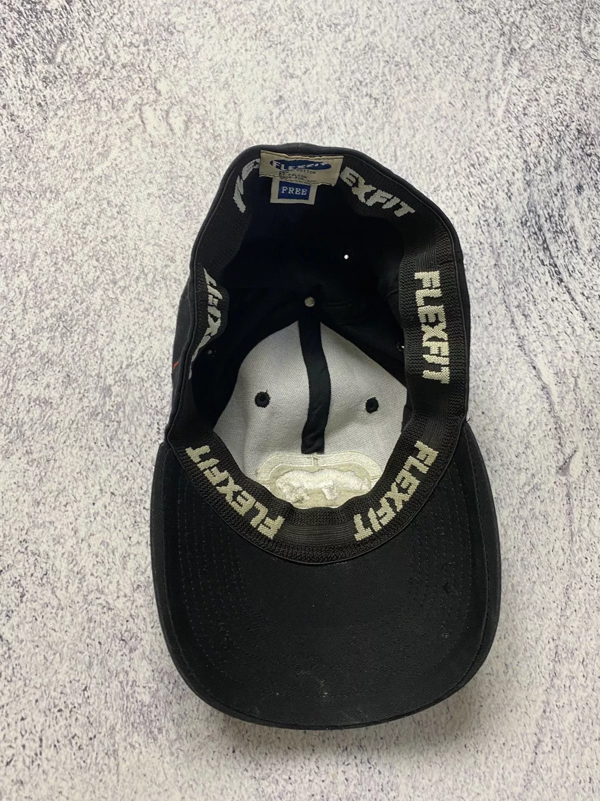 Ecko Unltd. Hats Ecko Unltd. × Vintage Vintage Ecko Unltd. Marc Ecko Big Logo FlexFit Cap Hat Rap Black Streetwear