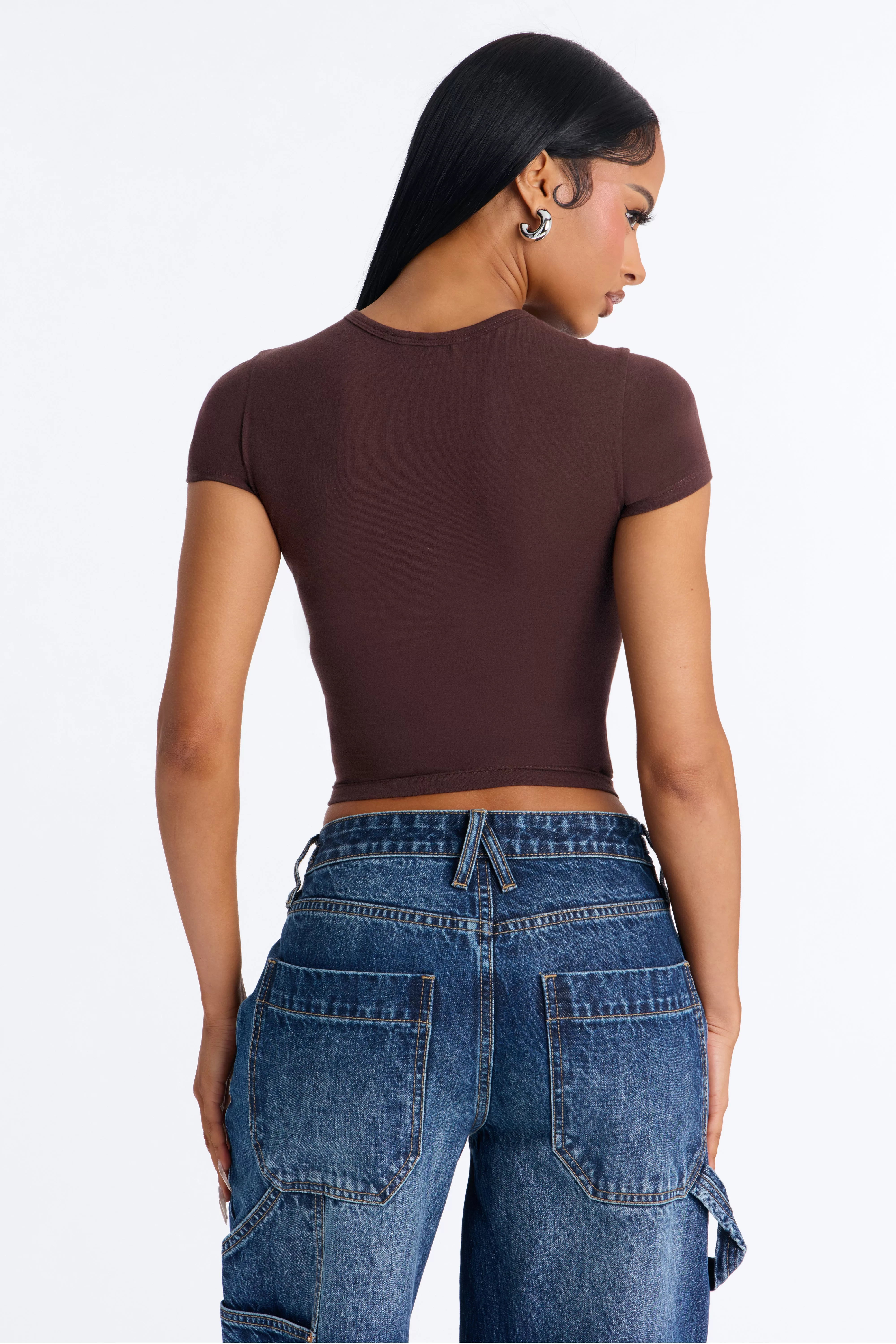Virgo Af Baby Tee - Chocolate/Combo