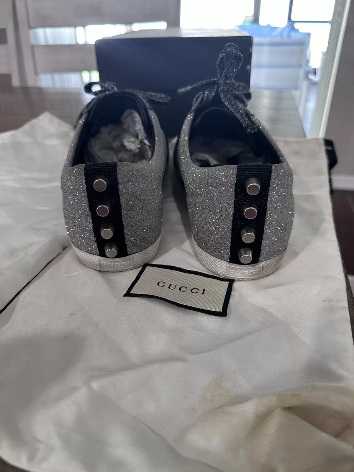 Gucci Low Top Sneakers Gucci sneakers Silver