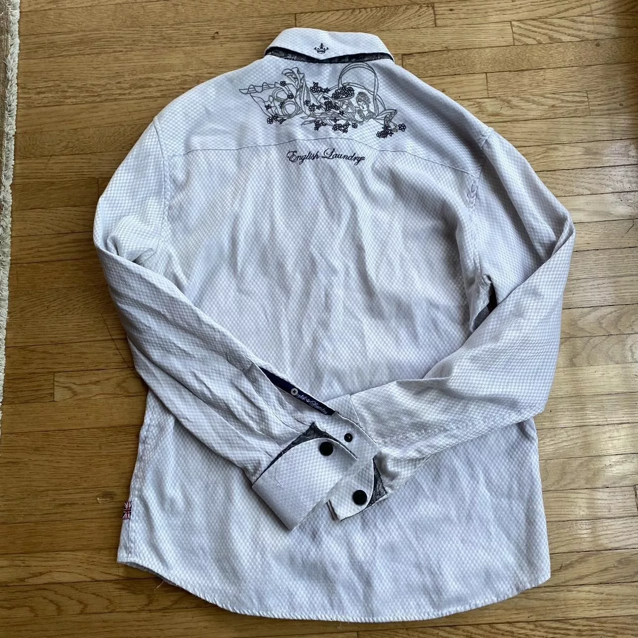 English Laundry Shirts Button Ups English Laundry button up polo with prints White