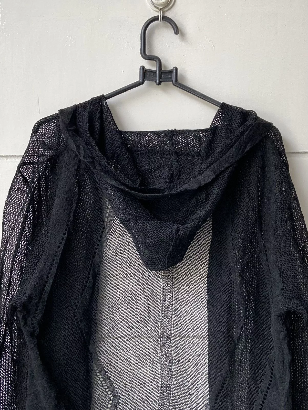 Designer Light Jackets Designer LINEA FORMICA Black Mesh Cardigan Vintage