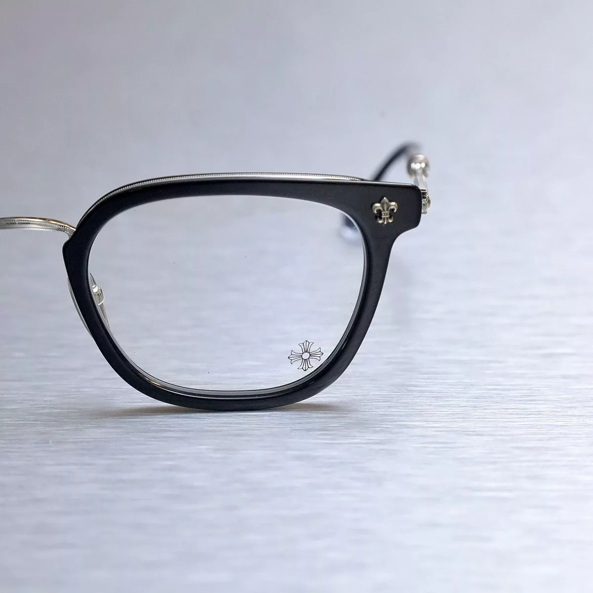 Chrome Hearts Glasses CHROME HEARTS STRAPADICTOME GLASSES Silver