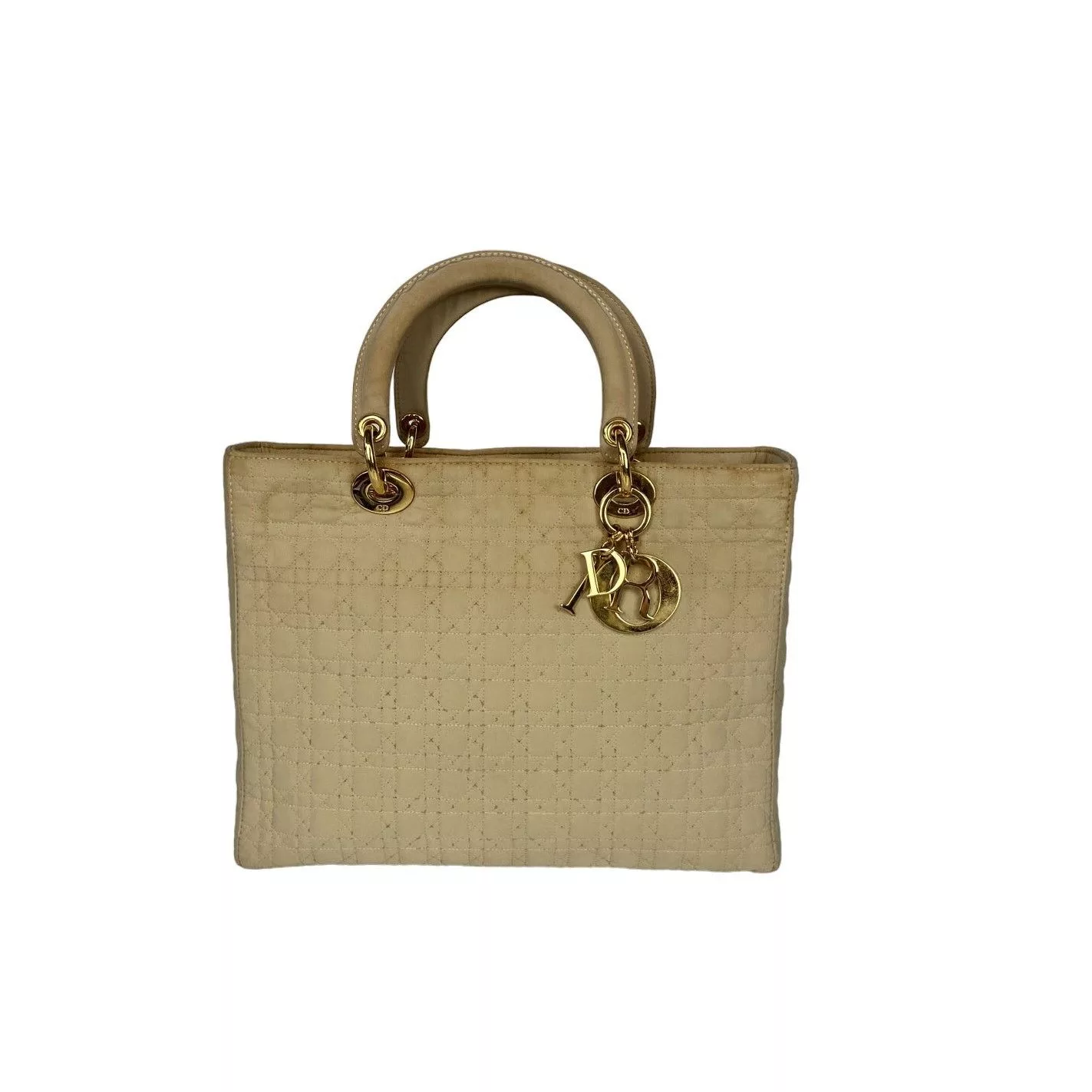 Dior Bags Luggage Dior Beige Microfiber Lady Dior GD Handbag