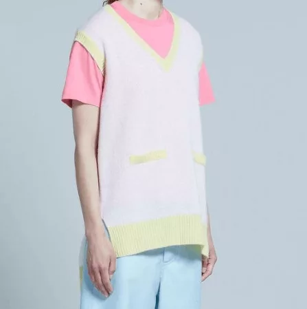 Marni Sweaters Marni o1srvl11e0624 Crewneck in Pink/Yellow Multi