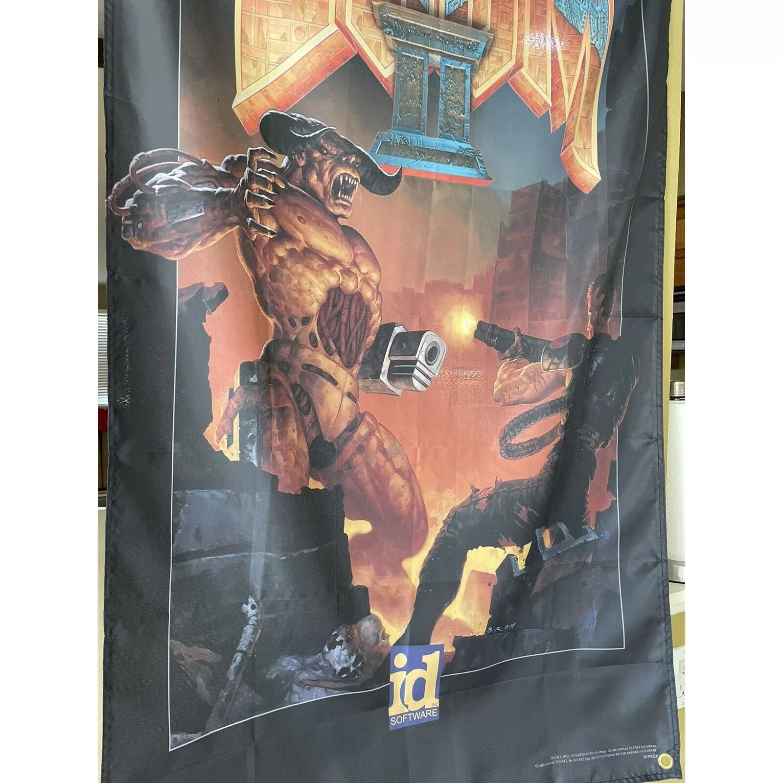 Other Miscellaneous Other Doom II Hell On Earth 5ft Flag PC 1994 id Software Poster 2 Multi
