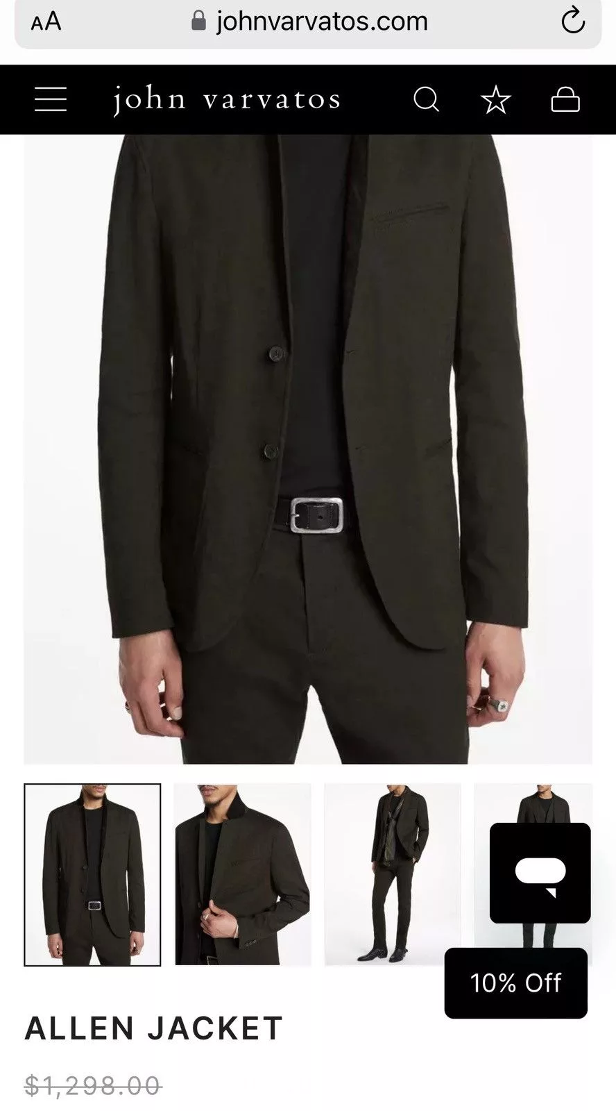 John Varvatos Light Jackets John Varvatos Allen jacket. 50 medium Green